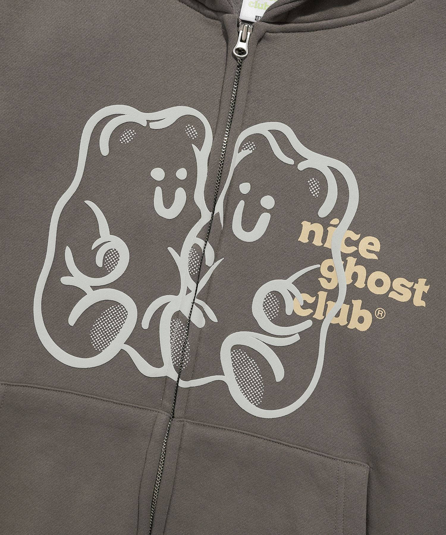 MUSINSA | NICE GHOST CLUB GHOST 3STAR HOODIE ZIP UP_NAVY