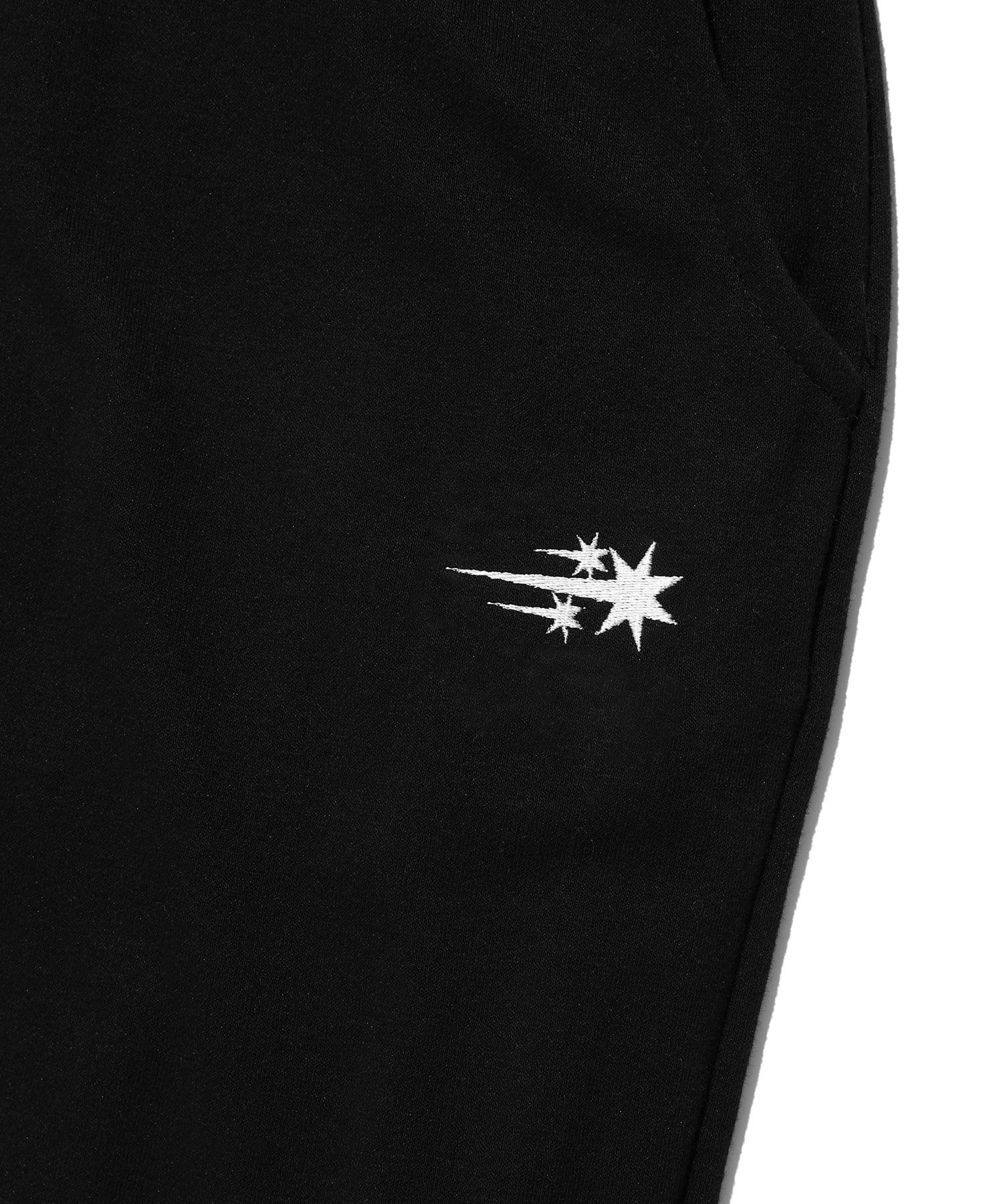 MUSINSA | NICE GHOST CLUB LOGO SWEAT LAYERED PANTS_BLACK