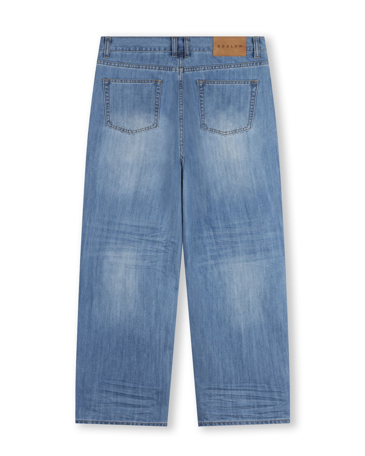 비슬로우(BESLOW) DEEP ONE TUCK FADED JEANS LIGHT WASHED
