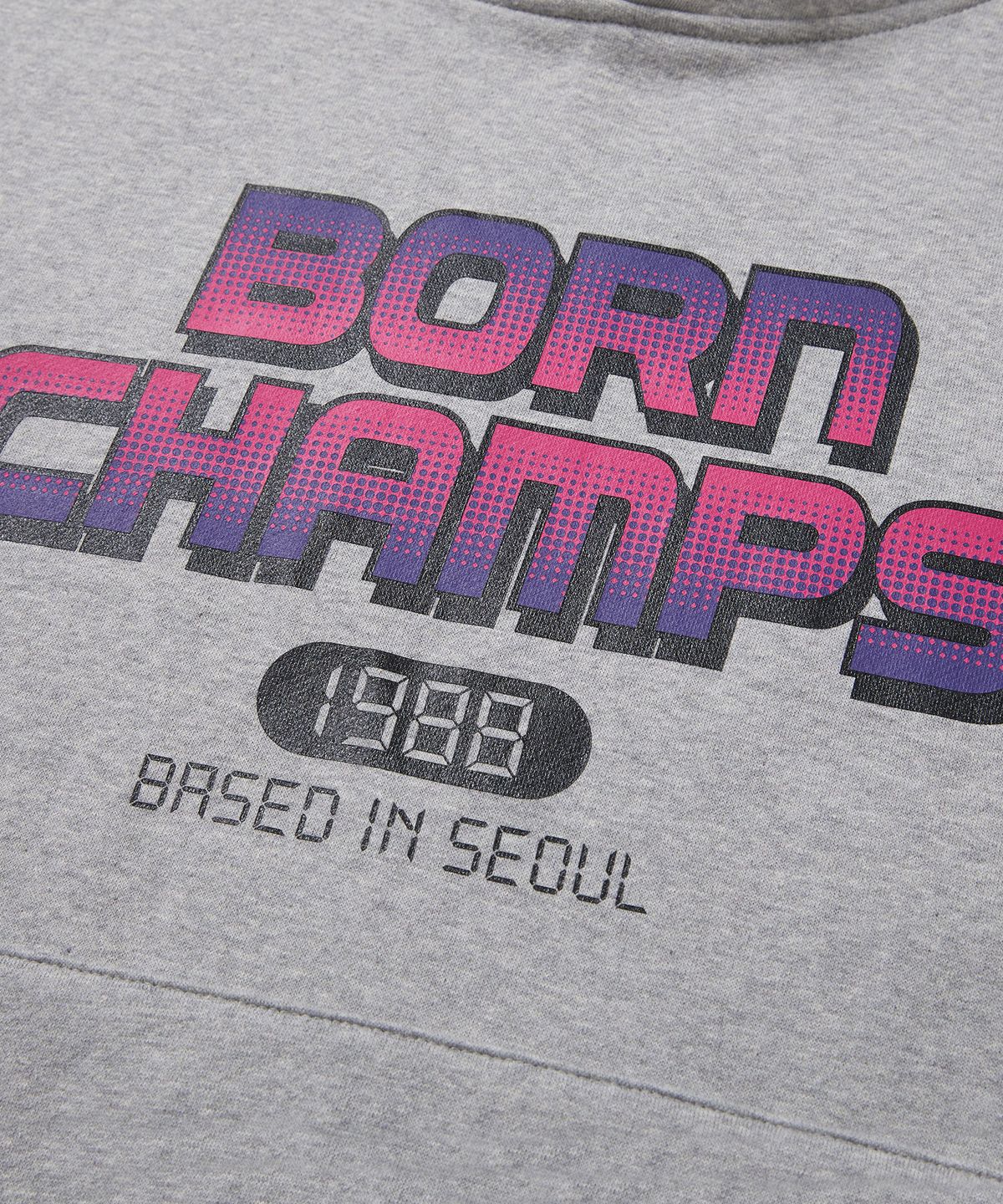 본챔스(BORN CHAMPS) BC 퓨처 로고 후디  B22FT01GY