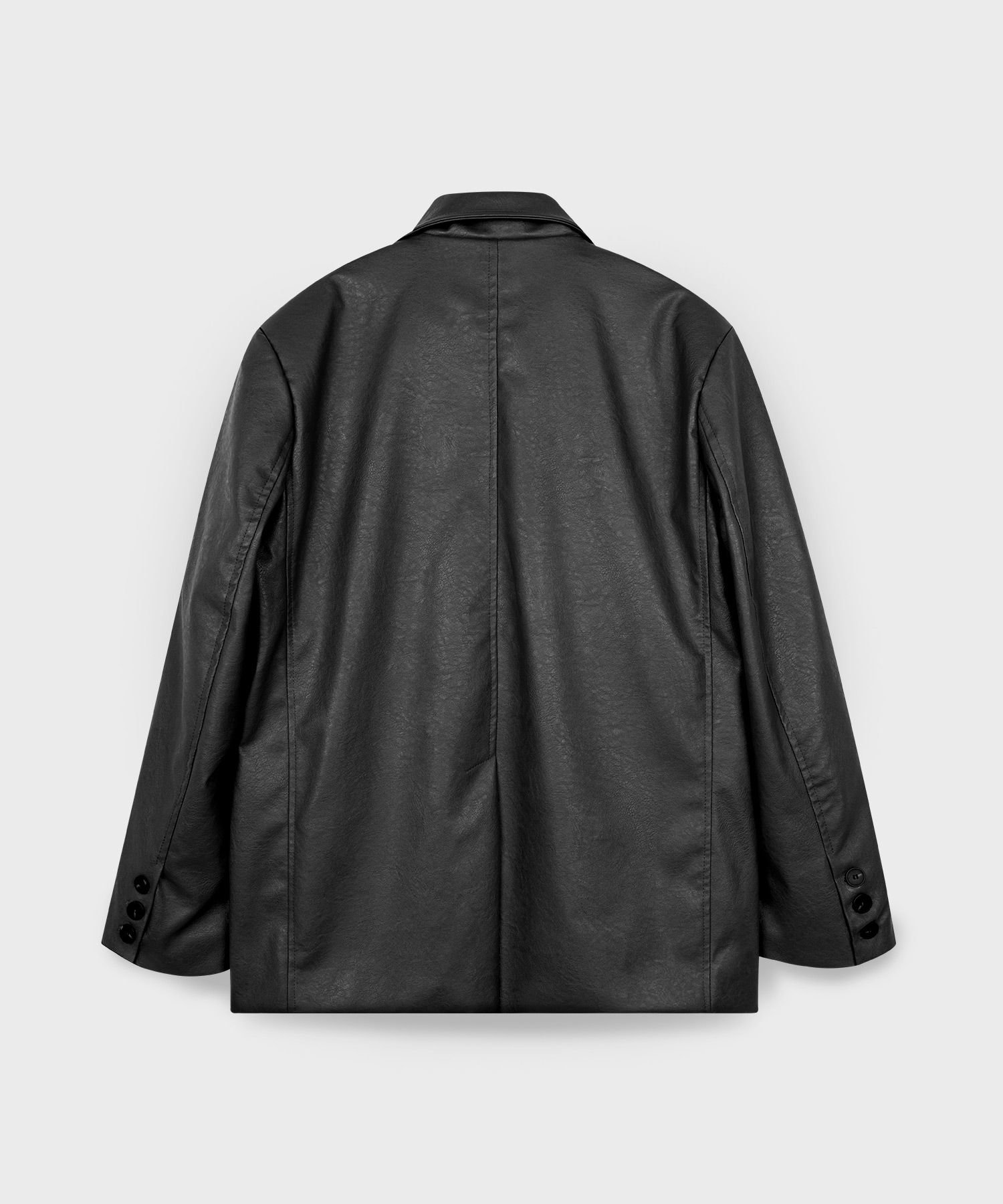 【PlaceStudio】Unisex Vegan Leather Crack Single Blazer MUSINSA | PLACE STUDIO Vegan Crack Overfit Single Button