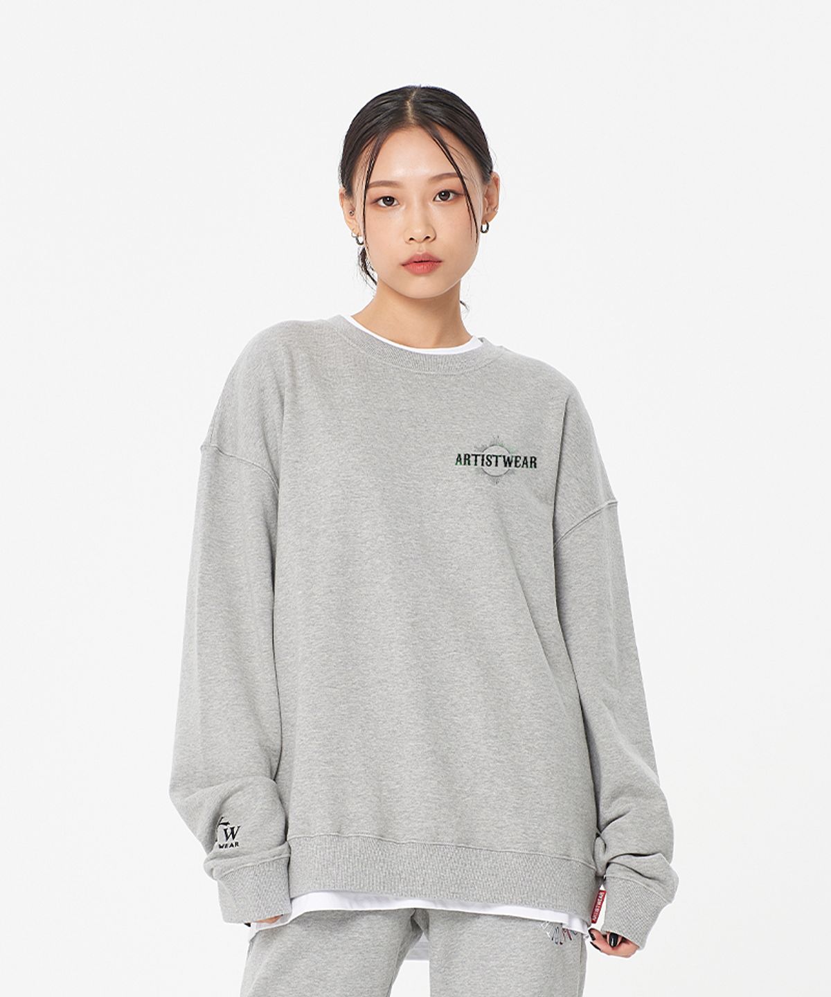 아티스트웨어(ARTISTWEAR) [ATW X 해빗] 조선스쿨 프린팅 맨투맨 GY