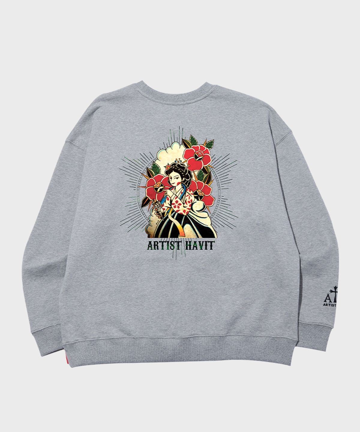 아티스트웨어(ARTISTWEAR) [ATW X 해빗] 조선스쿨 프린팅 맨투맨 GY