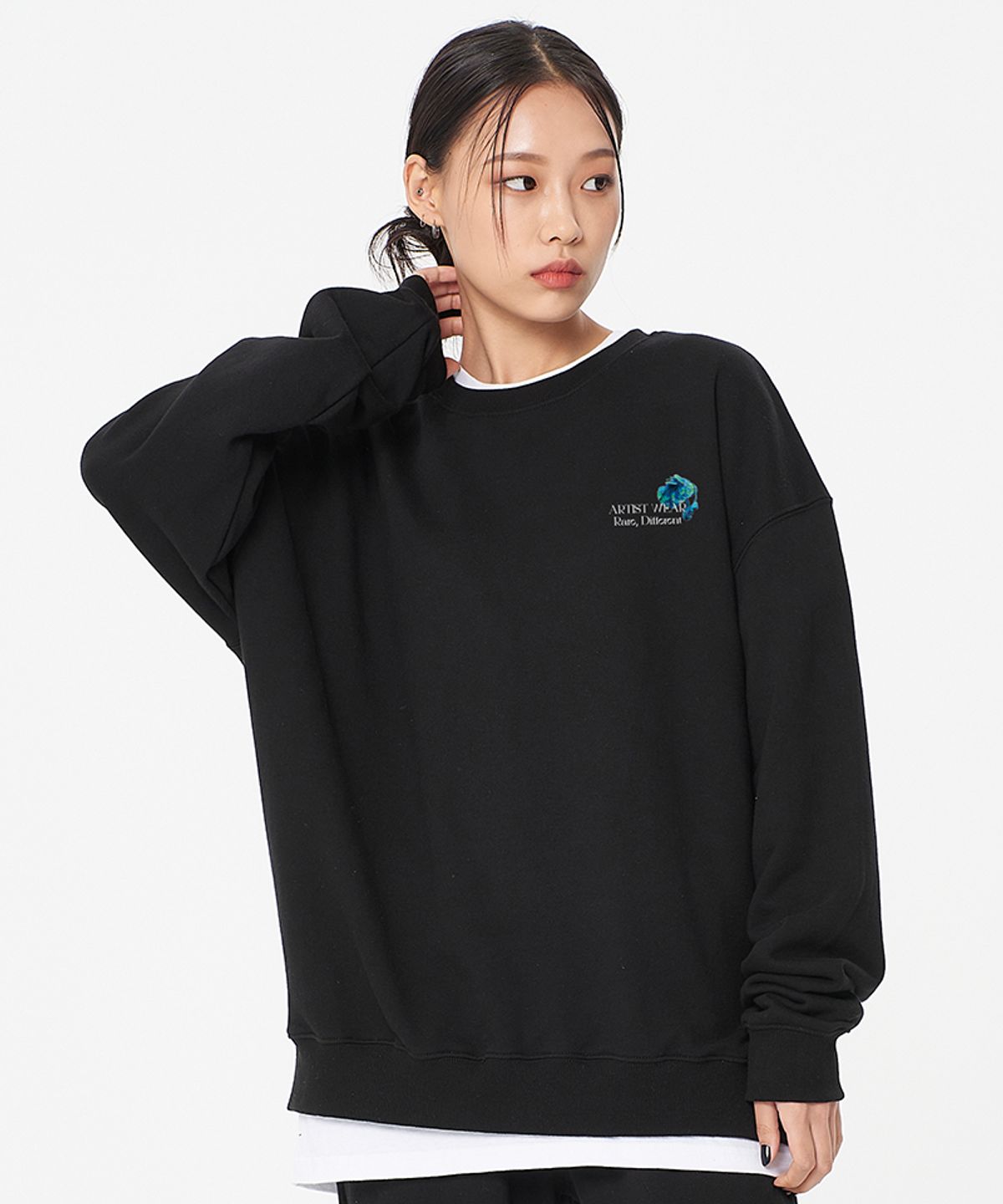 아티스트웨어(ARTISTWEAR) [ATW] 콜드플라워 맨투맨 BK
