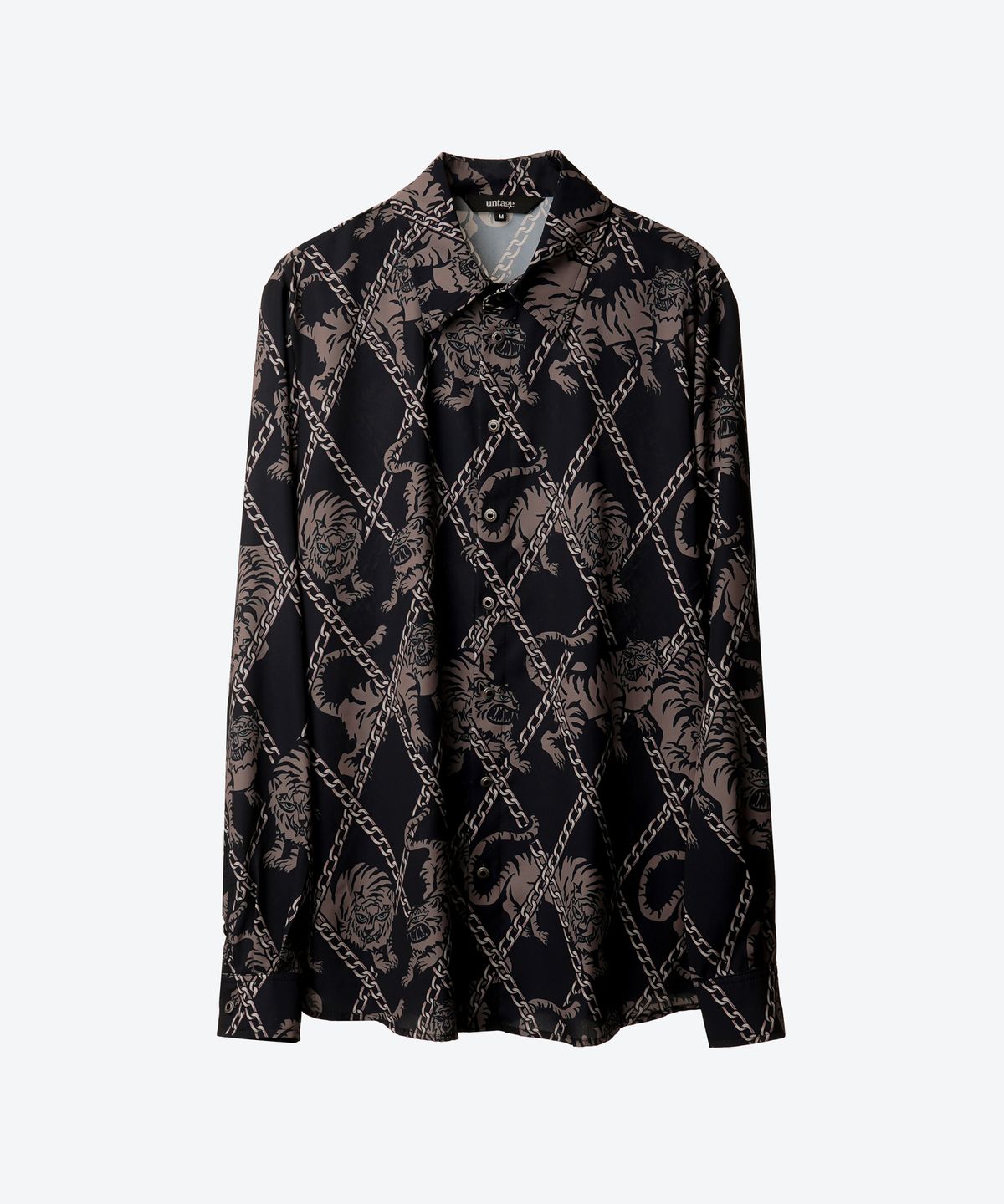 언티지(UNTAGE) 호랑이 프린트 셔츠[Black(UNISEX)]_UTS-FS19