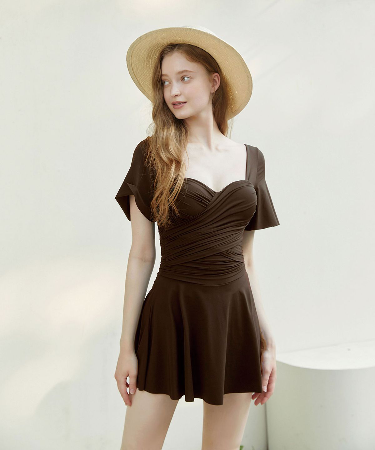 벨로디네라(VALLO DE NERA) Aerial swimdress Brown