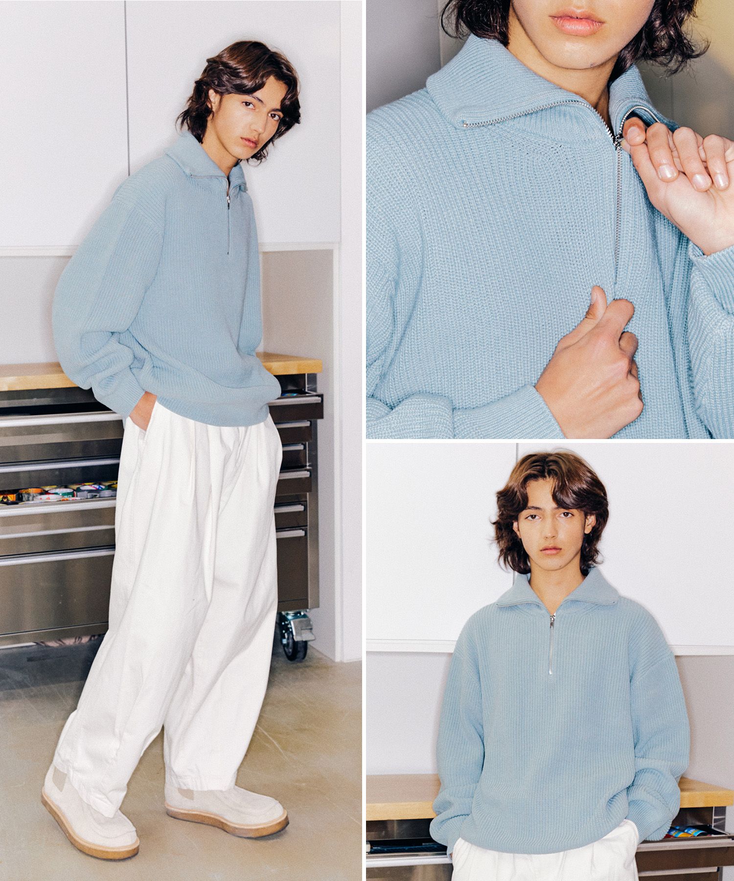 MUSINSA | KIIMUIR [Half-zip OR full-zip] Washable hachi zip