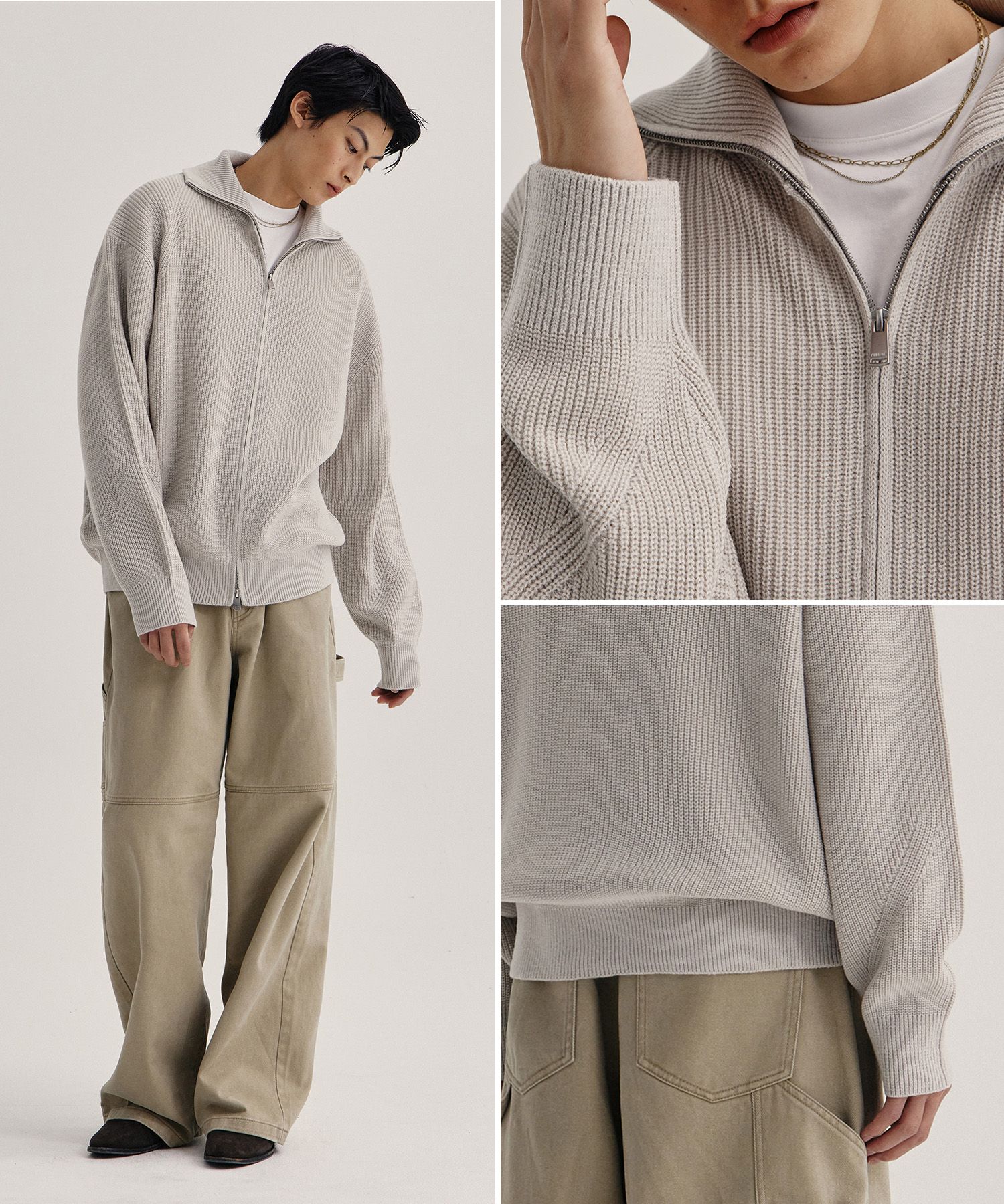 MUSINSA | KIIMUIR [Half-zip OR full-zip] Washable hachi zip