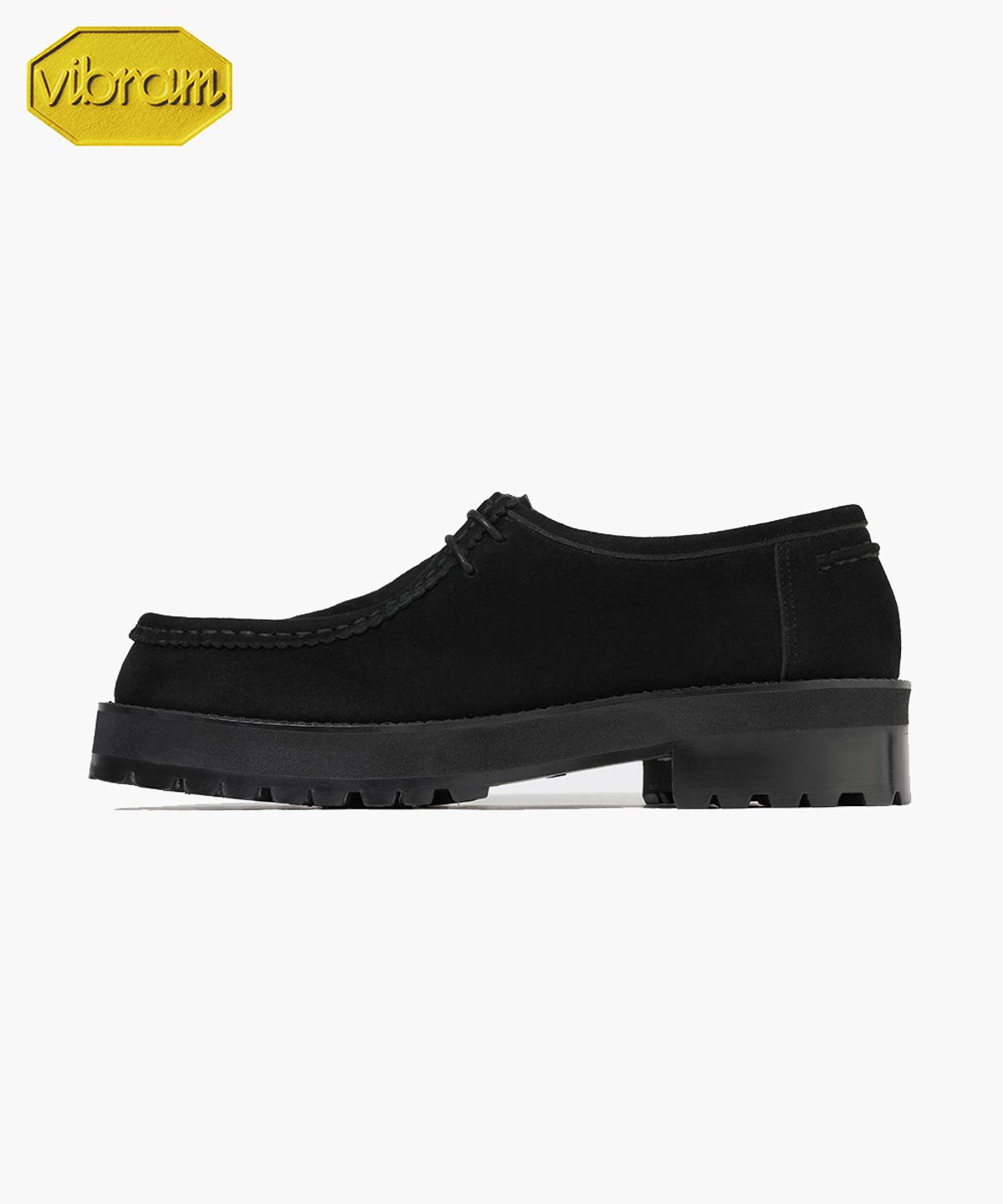피렌체 아뜨리에(FIRENZE ATELIER) [비브람] 볼드쉐입 4.7CM 스웨이드 모크슈즈 9009-QS [BLACK]