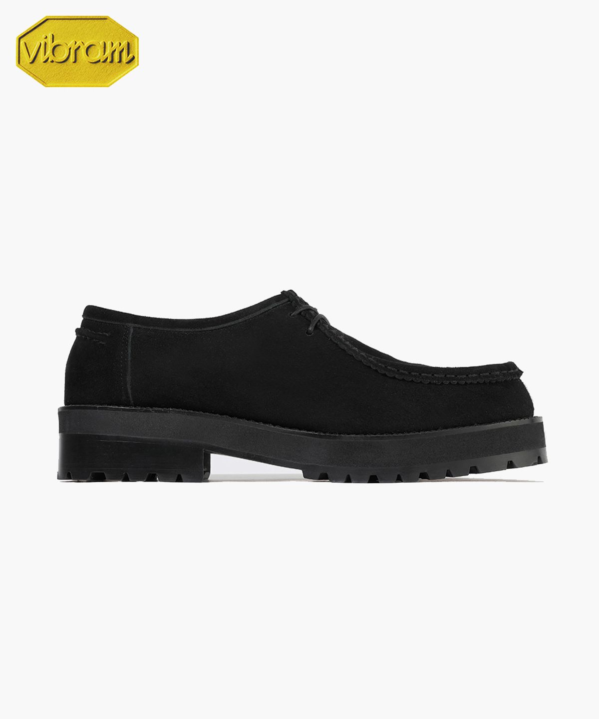 피렌체 아뜨리에(FIRENZE ATELIER) [비브람] 볼드쉐입 4.7CM 스웨이드 모크슈즈 9009-QS [BLACK]