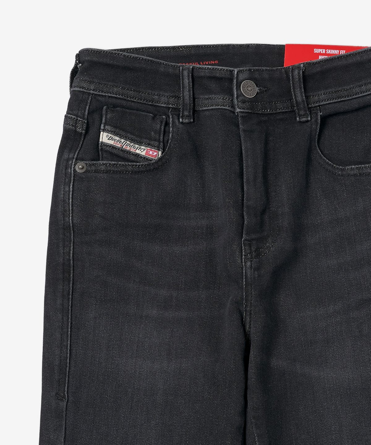 디젤(DIESEL) 1984 슬랜디 하이 데님 팬츠 - 블랙:다크 그레이 / A0359709D9602