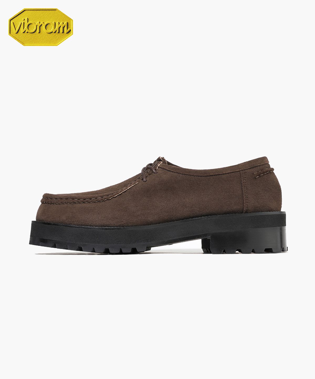 피렌체 아뜨리에(FIRENZE ATELIER) [비브람] 볼드쉐입 4.7CM 스웨이드 모크슈즈 9009-QS [DARK BROWN]
