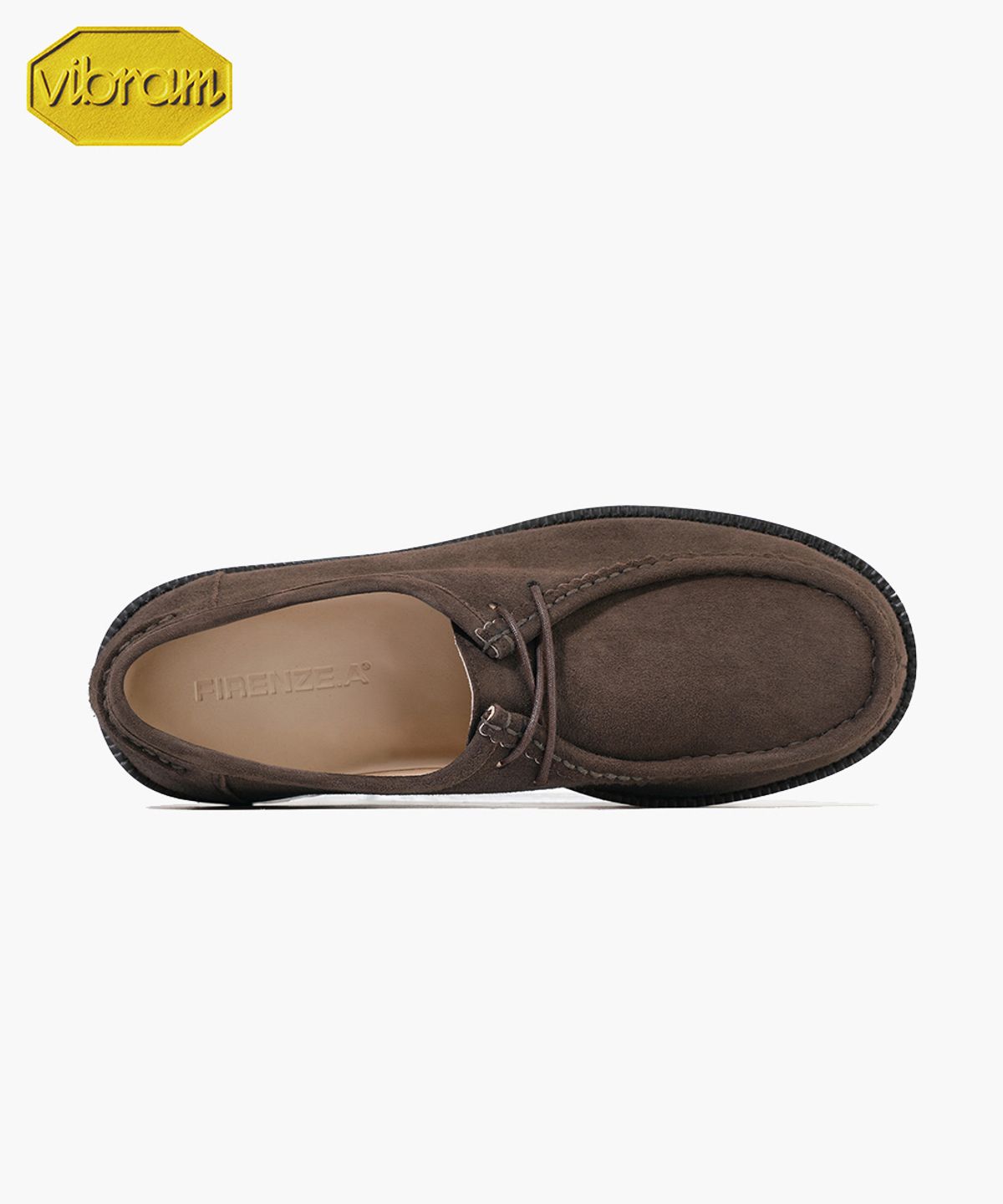피렌체 아뜨리에(FIRENZE ATELIER) [비브람] 볼드쉐입 4.7CM 스웨이드 모크슈즈 9009-QS [DARK BROWN]