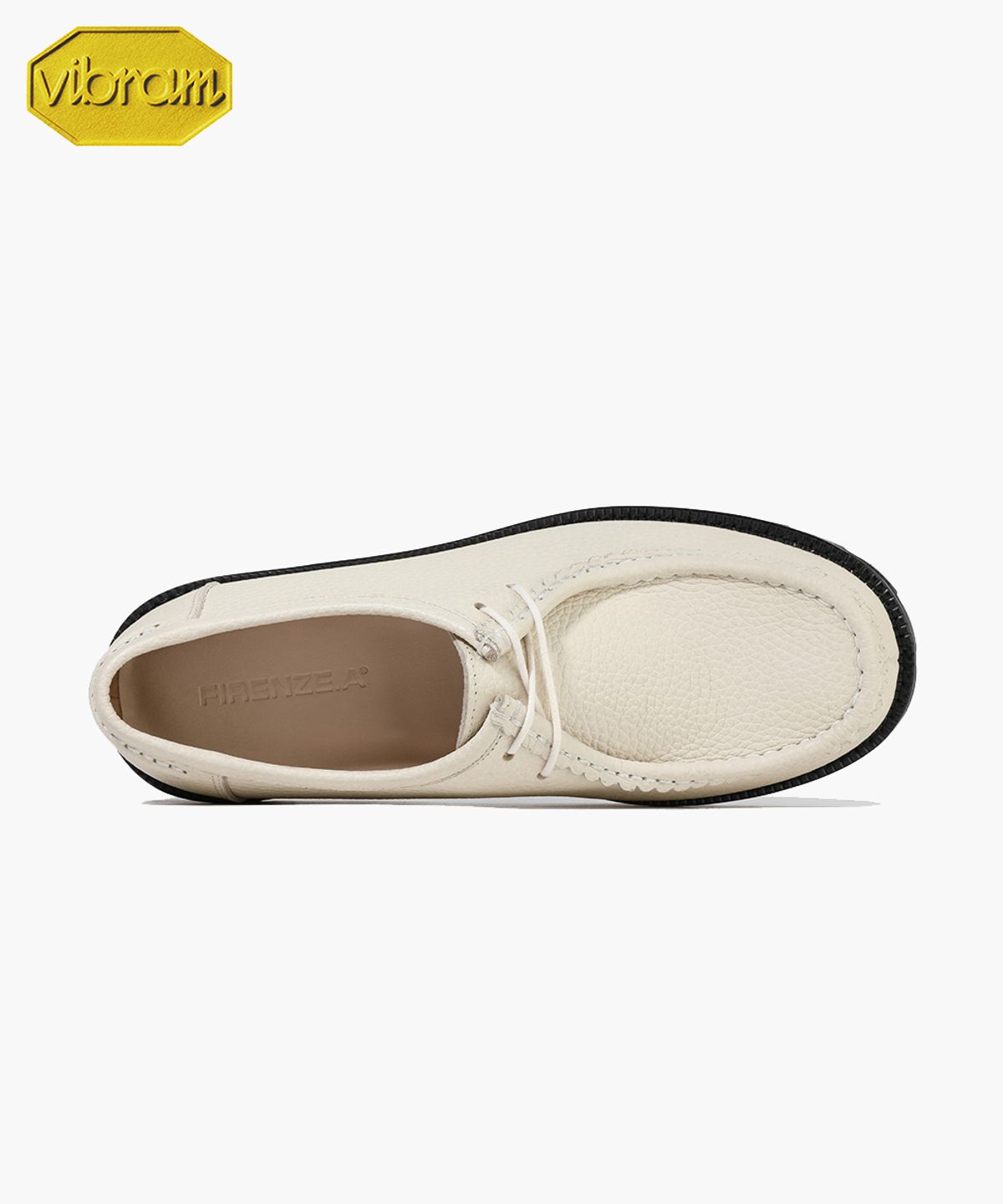 피렌체 아뜨리에(FIRENZE ATELIER) [비브람] 볼드쉐입 4.7CM 오플소가죽 모크슈즈 9009-ME [CREAM]