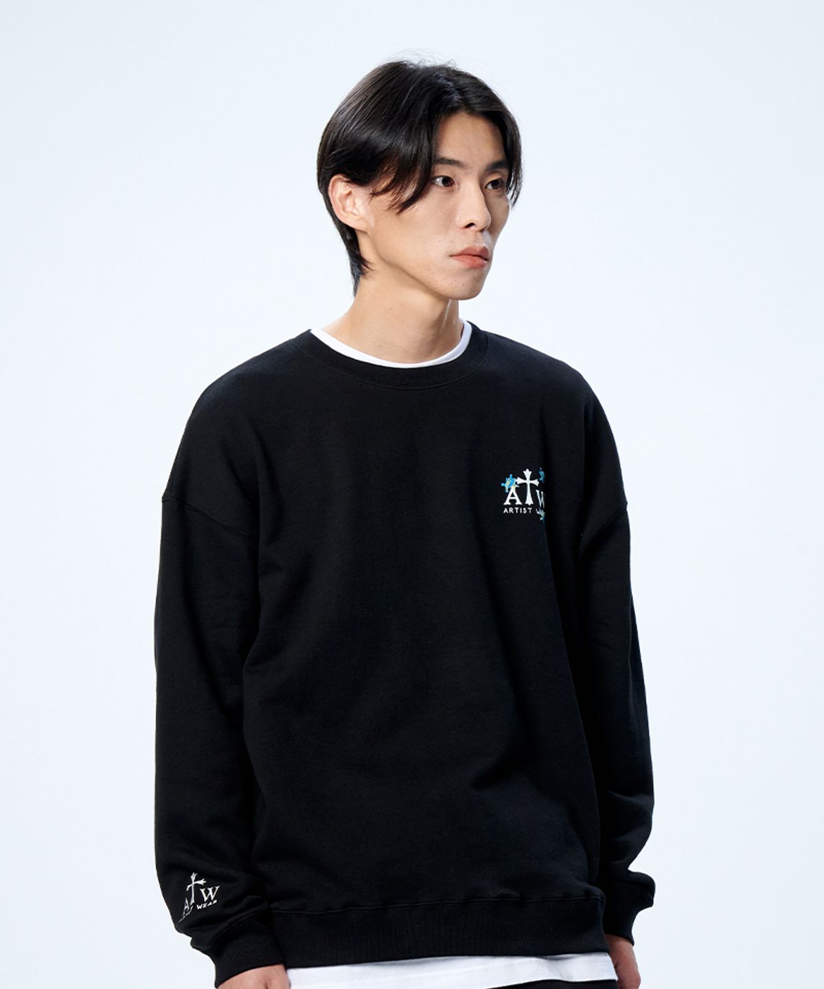 아티스트웨어(ARTISTWEAR) [ATW] 별이빛나는밤 맨투맨   BK