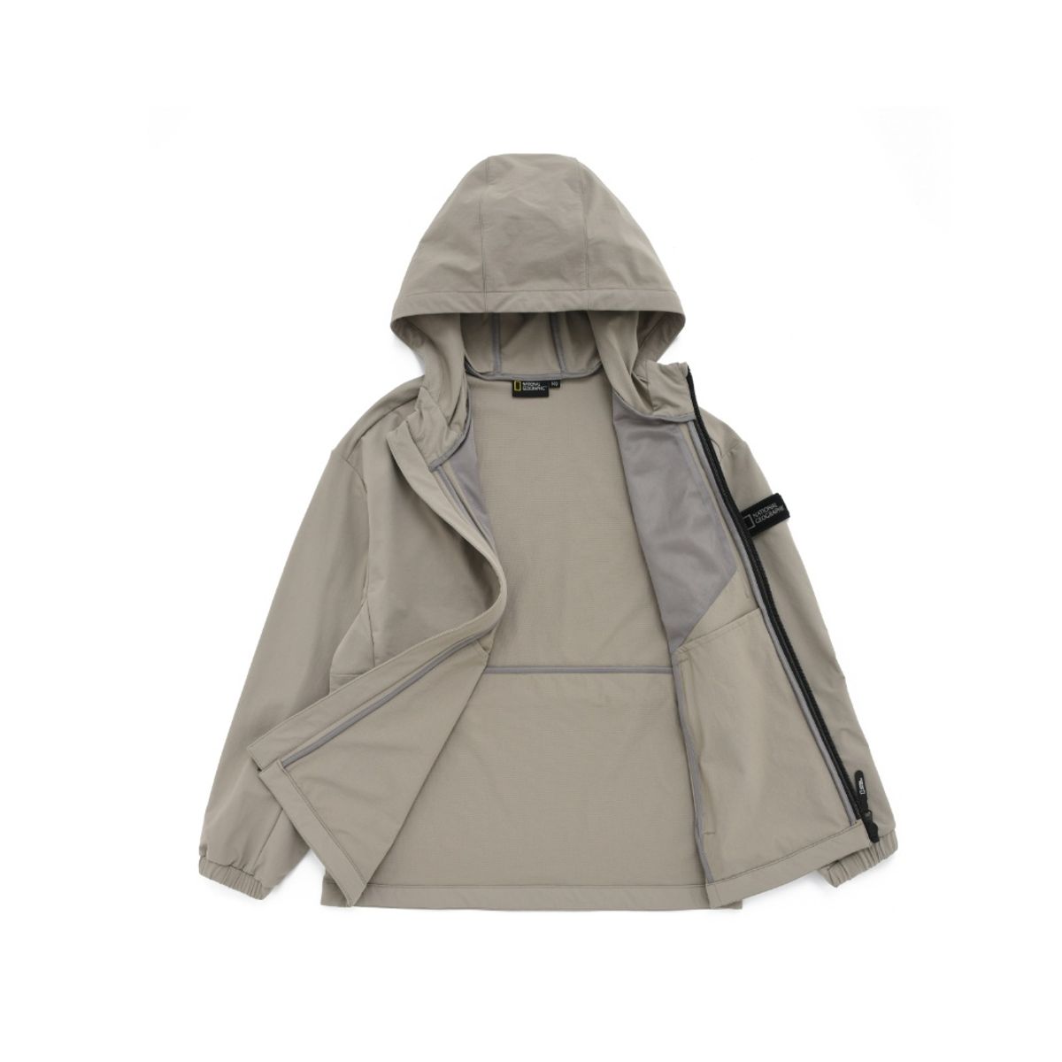 내셔널지오그래픽 키즈(NATIONAL GEOGRAPHIC KIDS) K223UFT810 우븐 트레이닝 풀집업 GRAY BEIGE