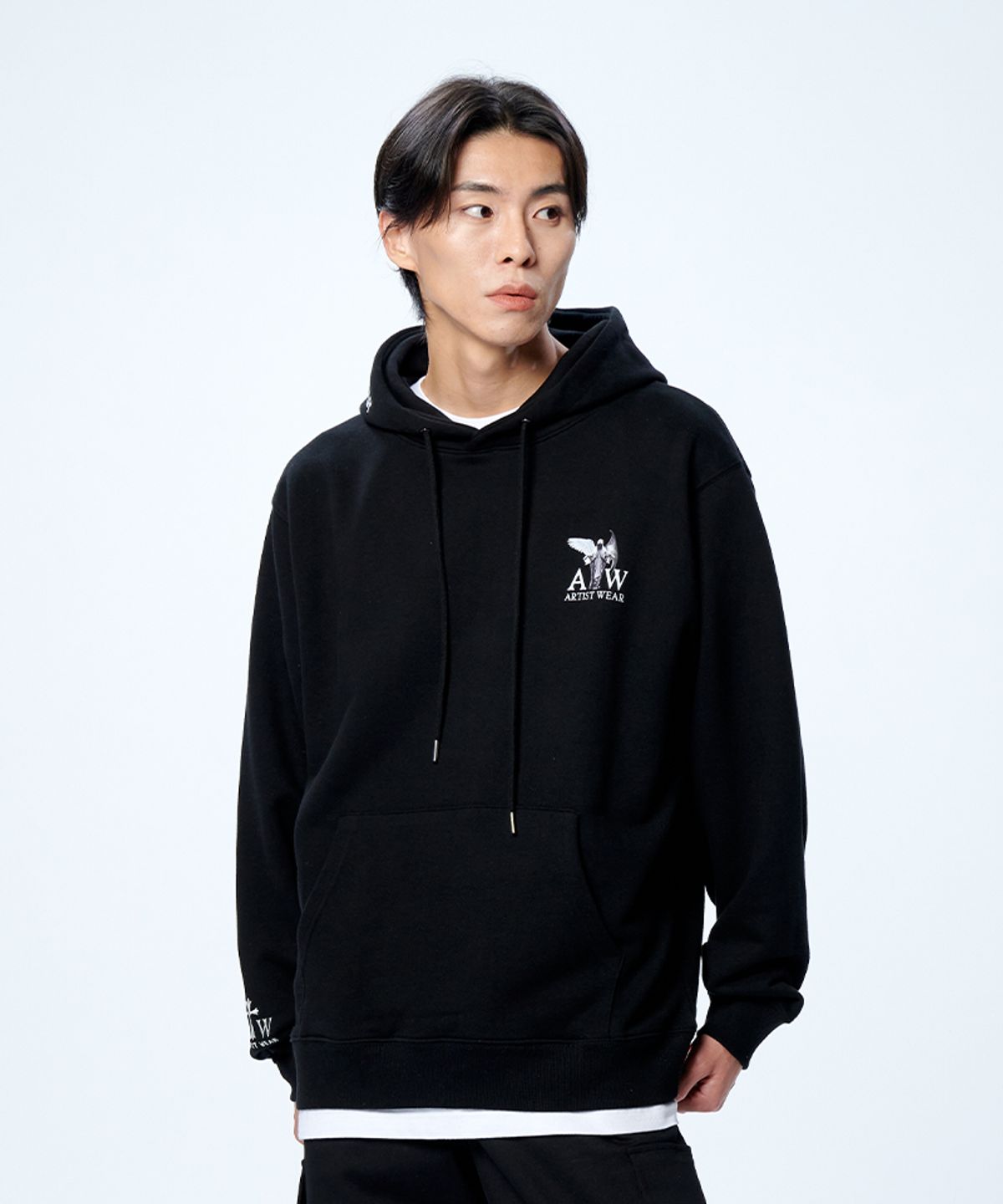 아티스트웨어(ARTISTWEAR) [ATW] 임폴턴트러브 후드티_BK