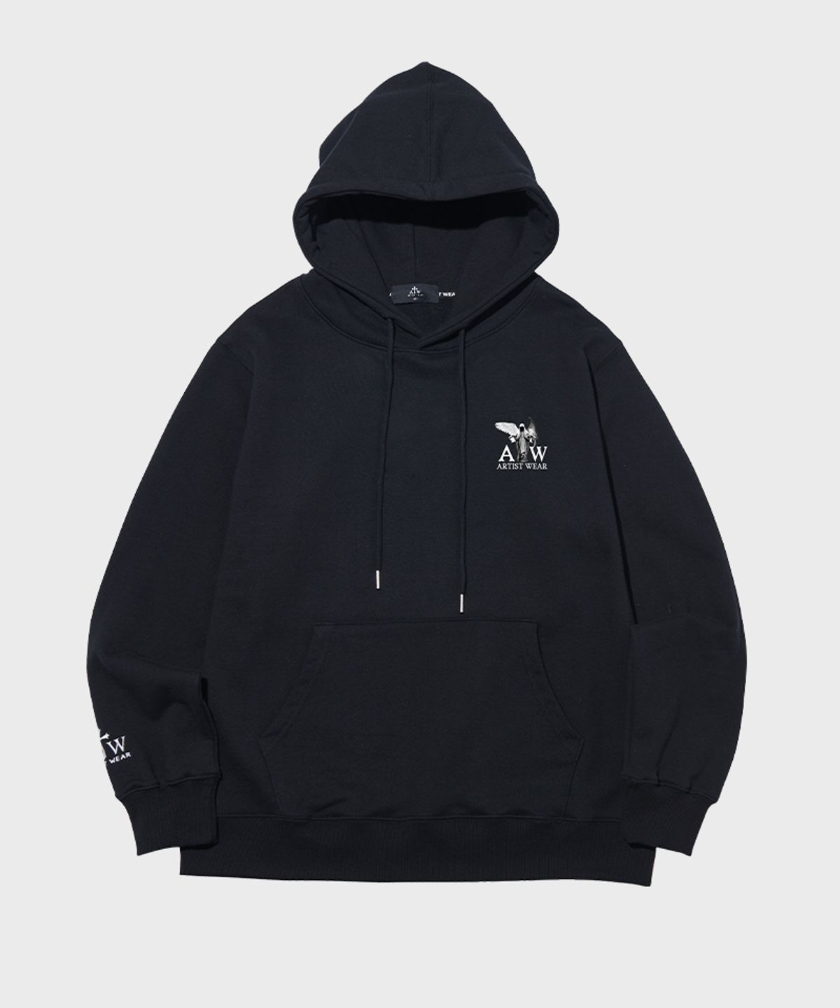 아티스트웨어(ARTISTWEAR) [ATW] 임폴턴트러브 후드티_BK