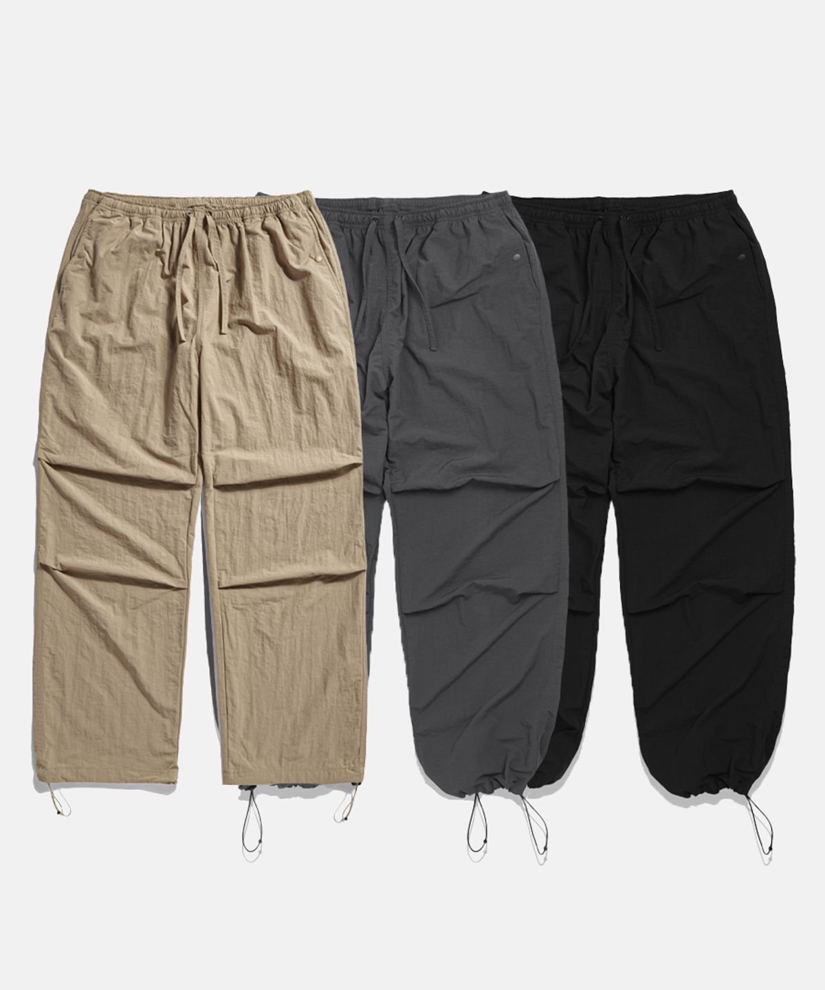 에스피오나지(ESPIONAGE) Nylon Warm Up Pants Desert