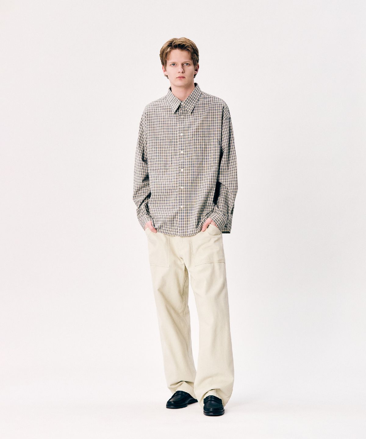 에스피오나지(ESPIONAGE) Wide Baker Pants Ecru