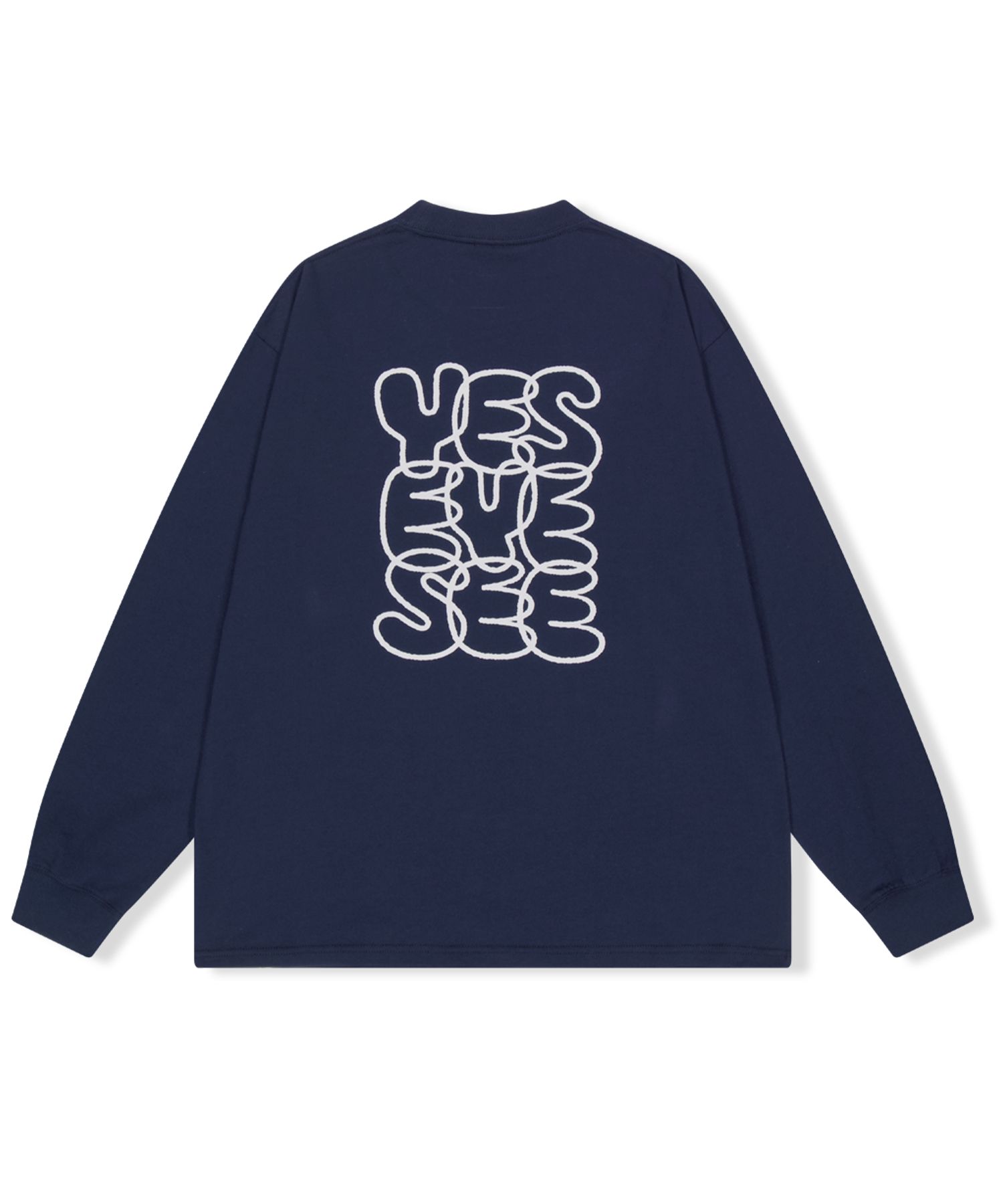 MUSINSA公式 | YESEYESEE Arch Logo Hoodie Navy