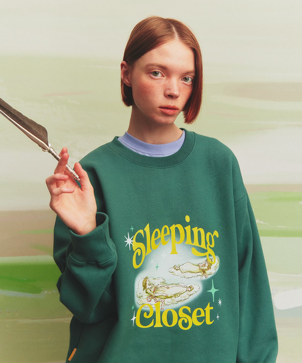 메인부스(MAINBOOTH) Nighty Night Sweatshirt(VINTAGE KHAKI)