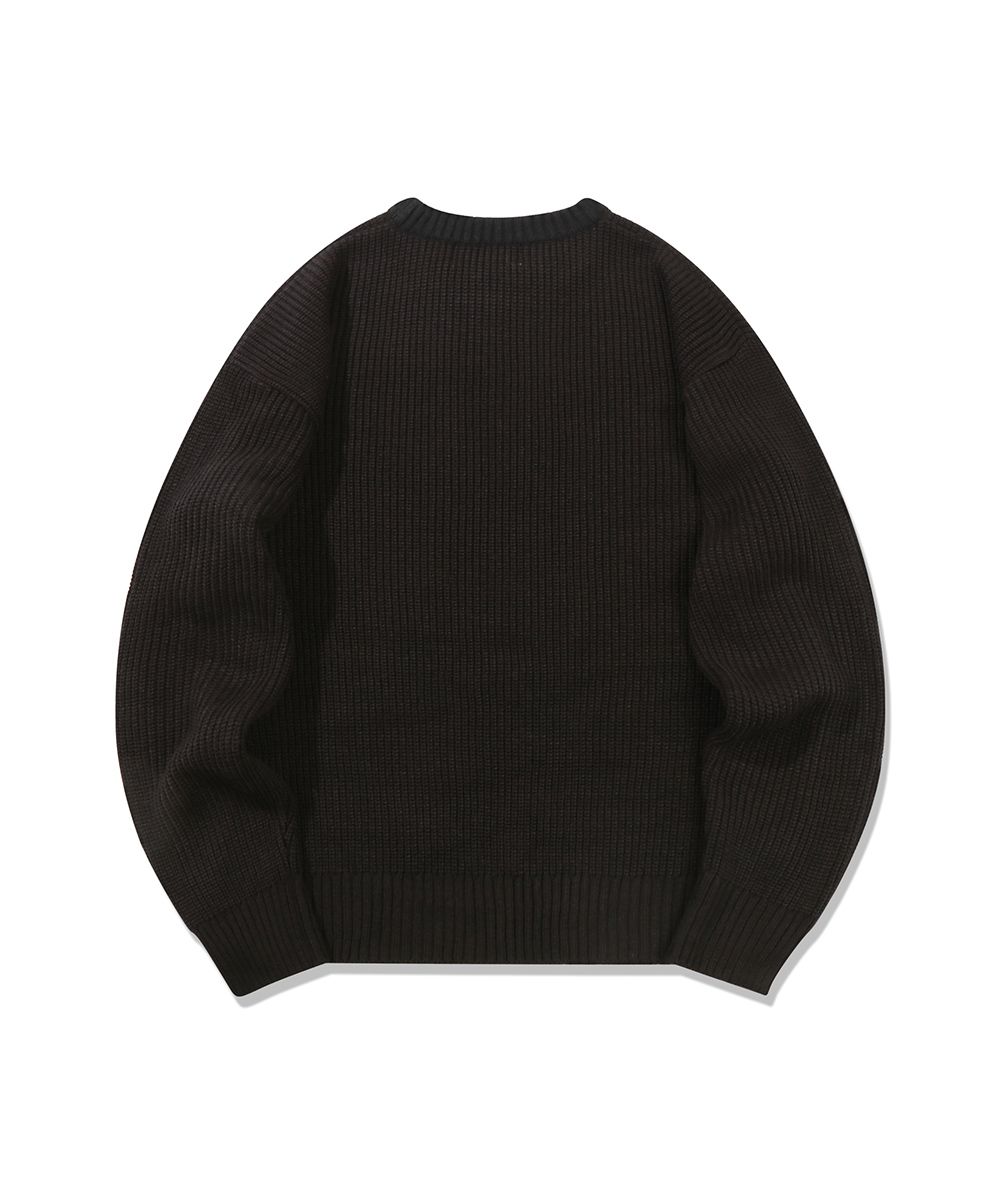 MUSINSA | MAINBOOTH Carnival Sweater(BLACK)