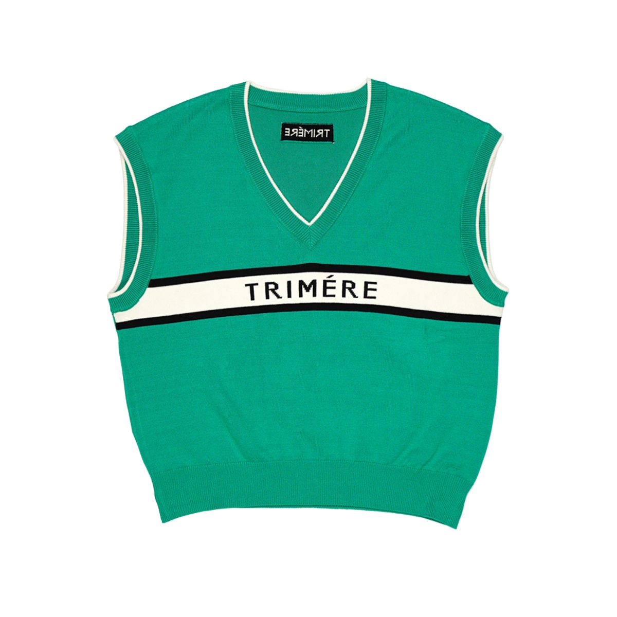 트리메르(TRIMERE) 스펠 포인트 니트 베스트 GREEN