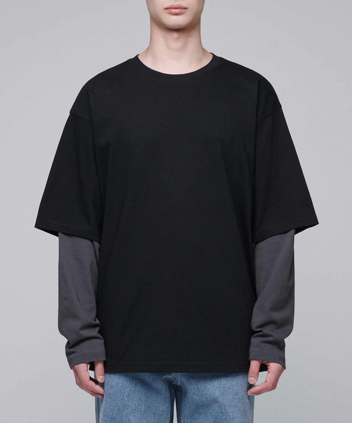 MUSINSA | MUSINSA STANDARD Oversized Crew Neck Layered