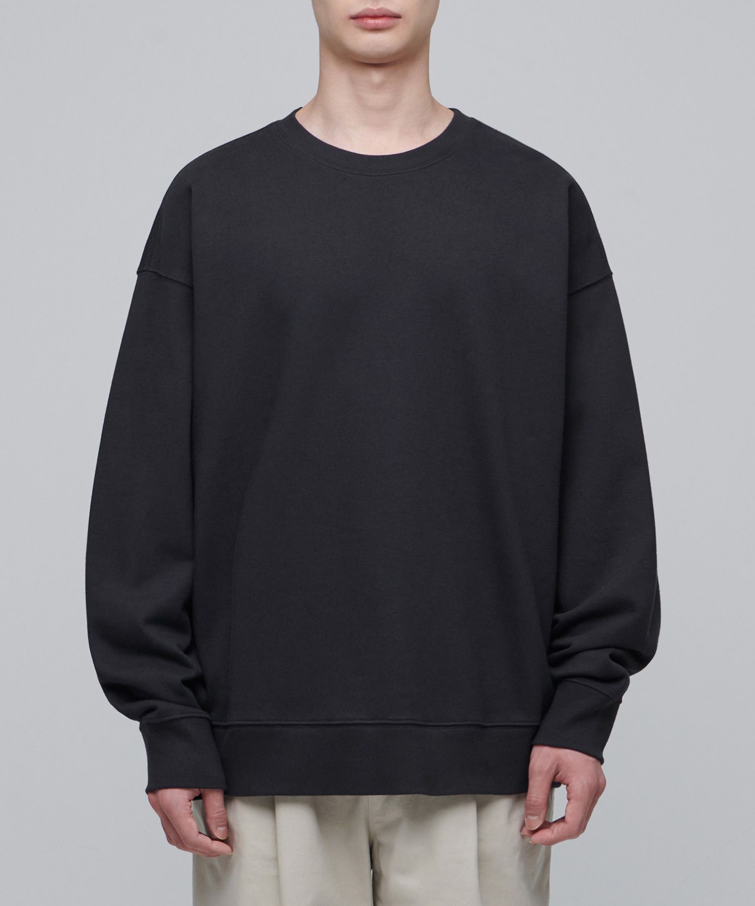 MUSINSA | MUSINSA STANDARD Oversized Sweatshirt [Dark Gray]