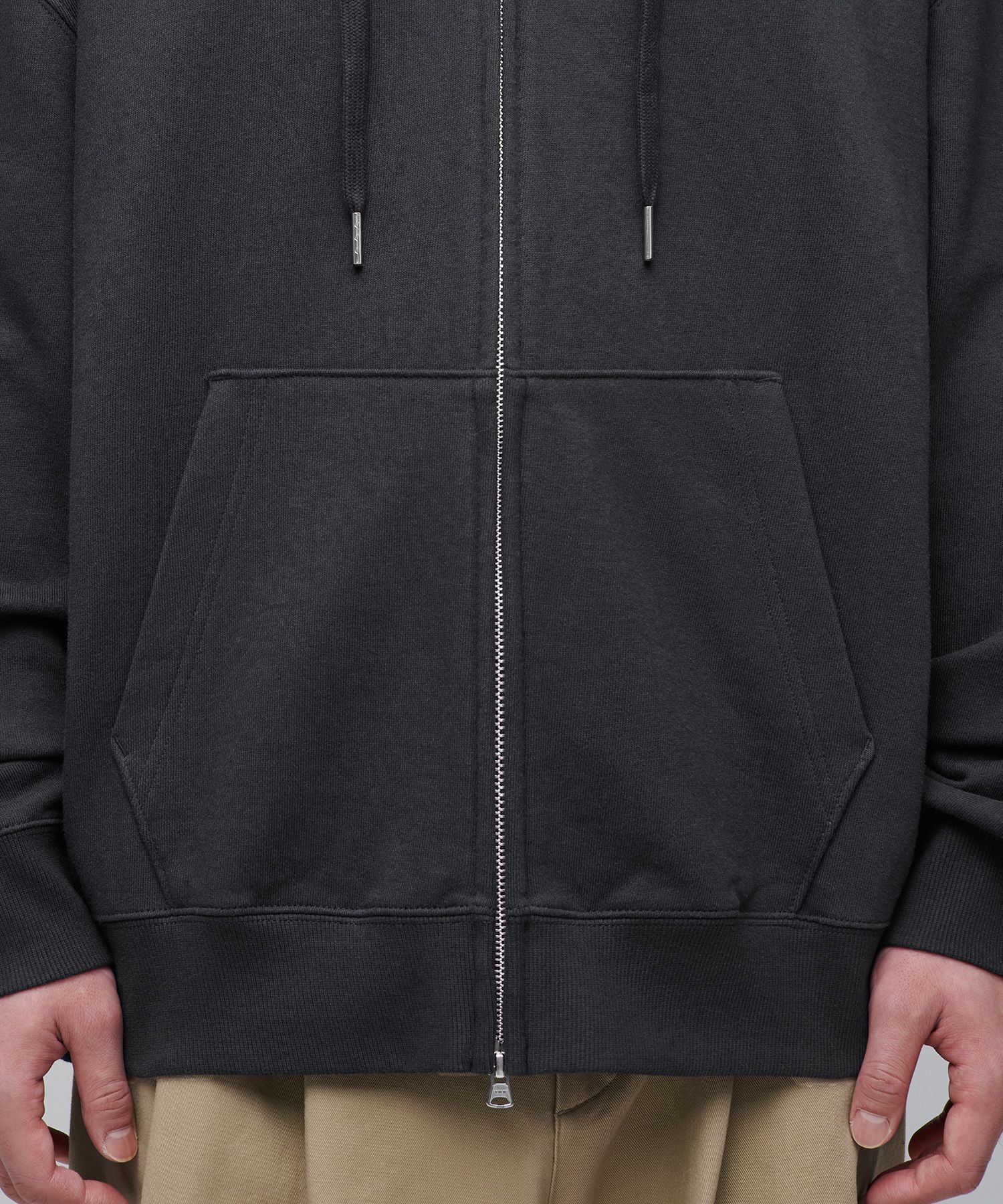 パーカー・フーディ MUSINSA STANDARD Extra Oversized Hooded Sweatshirt Zip-Up Me MUSINSA | MUSINSA STANDARD OVERSIZED HALF ZIP SWEATSHIRT [BLACK]
