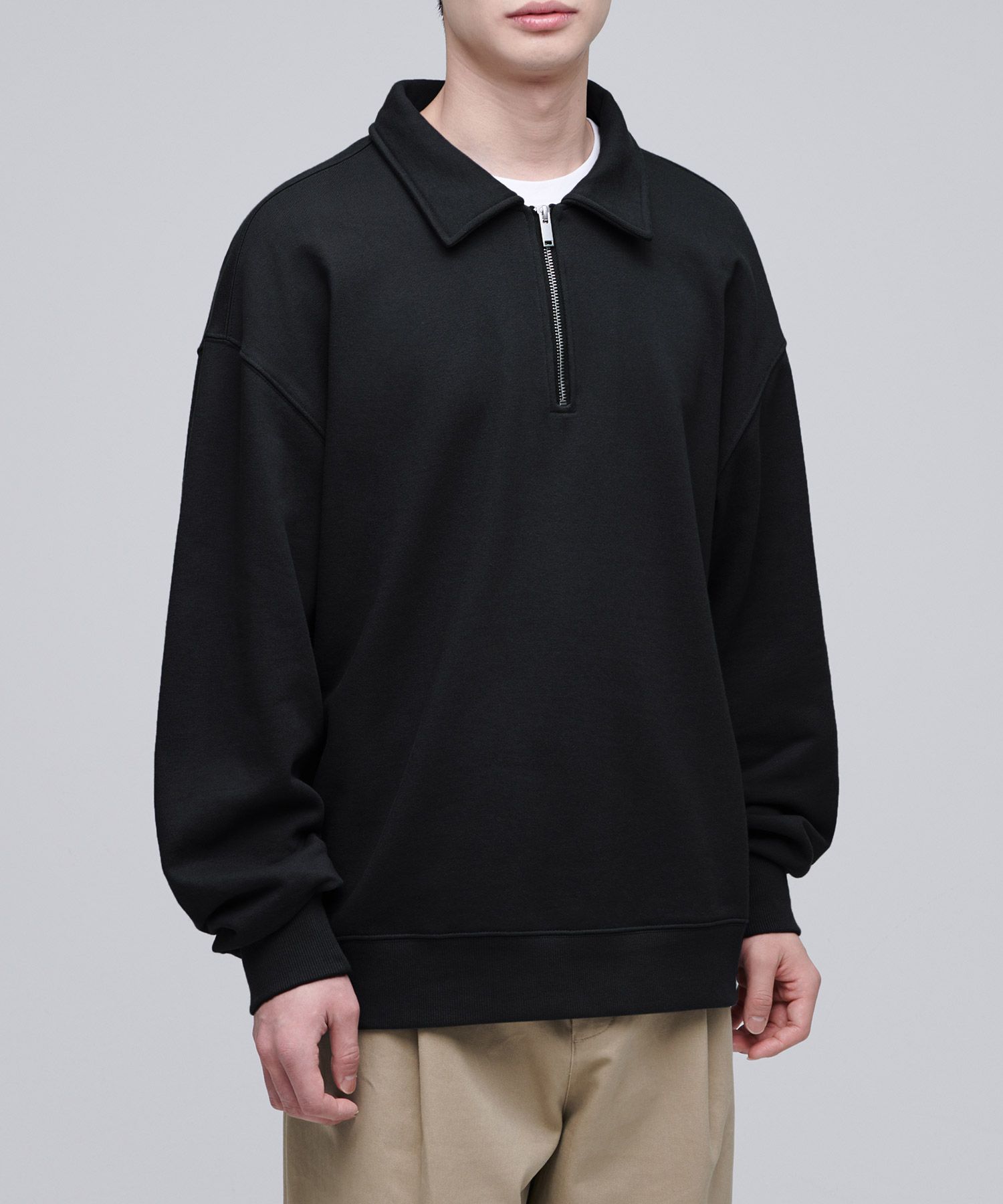 【WOOHWA】SHIRRING HALF ZIP-UP Amazon.com: Trendy Queen Womens Oversized Sweatshirts Fall