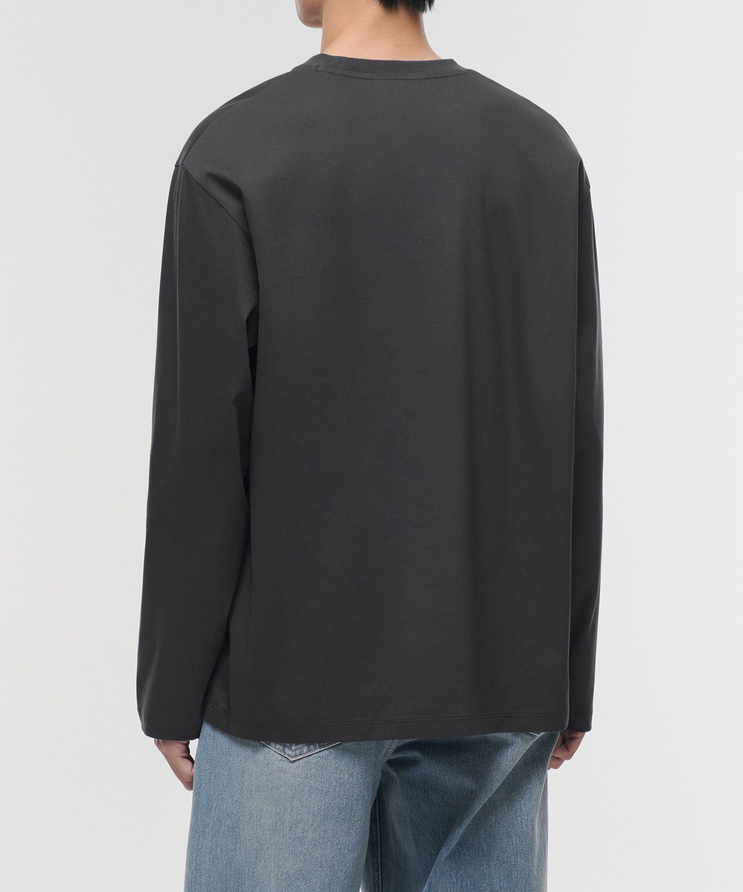 MUSINSA | MUSINSA STANDARD Silk Relaxed Crew Neck Long