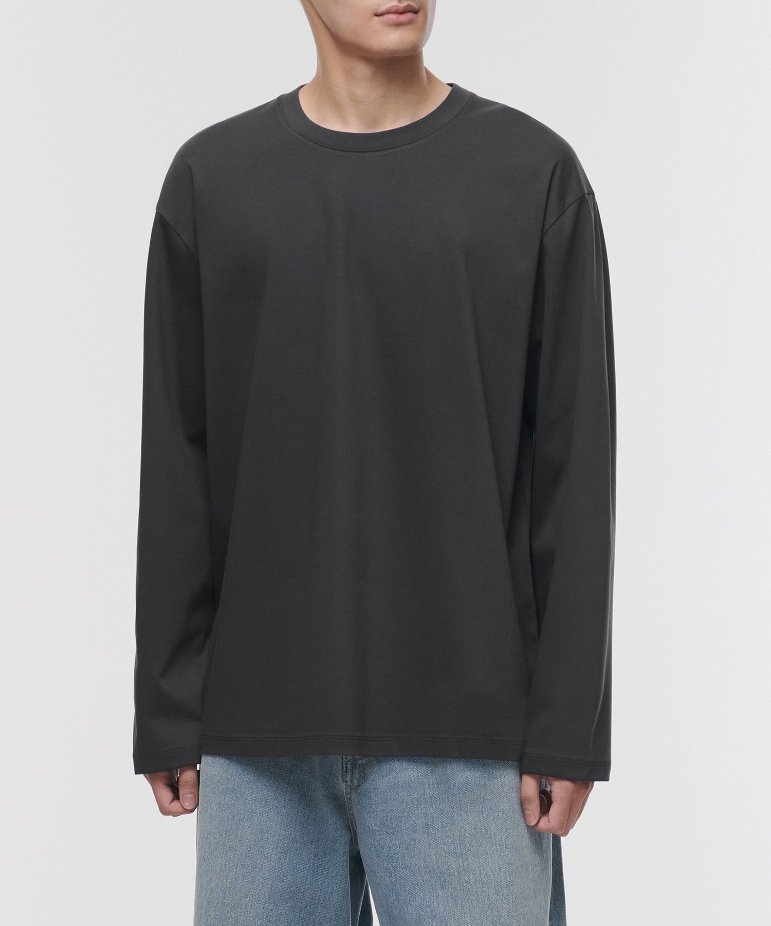 Tシャツ・カットソー *MUSINSA STANDARD* Silk Oversized Crew Neck Long Sleeve T-Sh MUSINSA | MUSINSA STANDARD SILKET OVERSIZED CREWNECK LONG