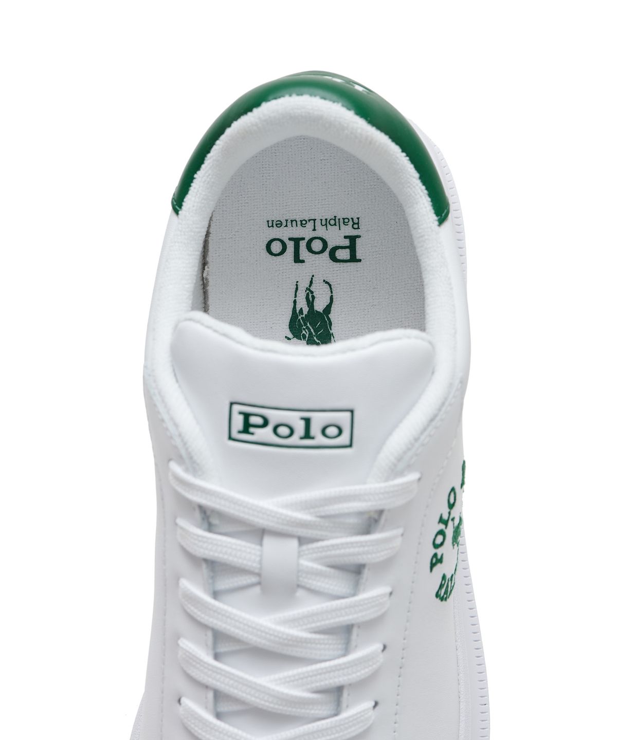폴로 랄프 로렌(POLO RALPH LAUREN) 헤리티지 코트 II 스니커즈 - 화이트:그린