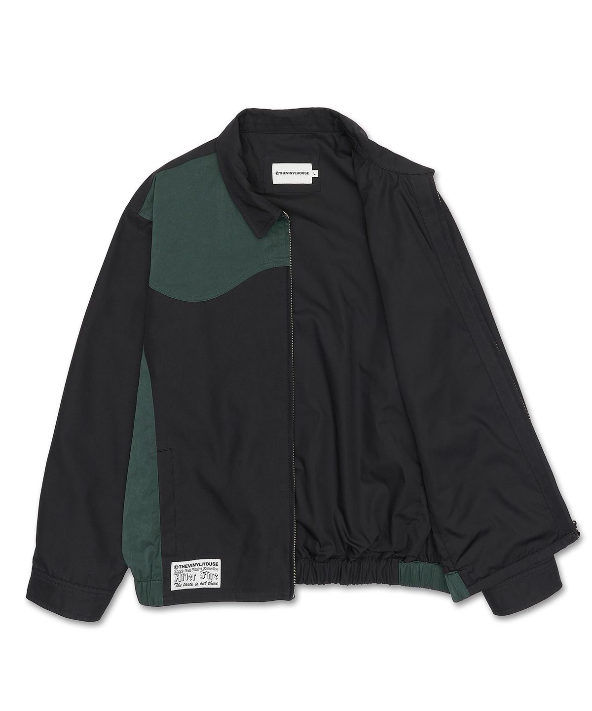 더바이닐하우스(THEVINYLHOUSE) PANELED BLOUSON BLACK (VH2CWUB933A)