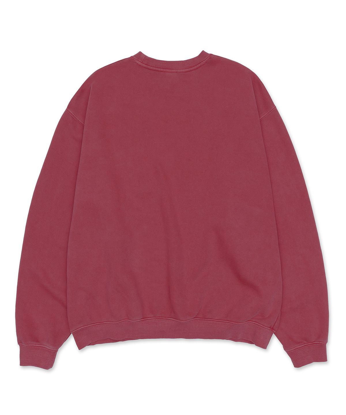 더바이닐하우스(THEVINYLHOUSE) LOGO PIGMENT SWEATSHIRT RED (VH2CFUM446A)