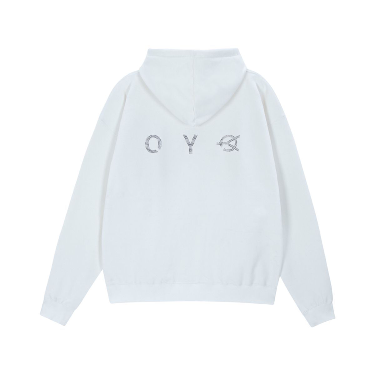 오픈야드(오와이)(OPENYARD(OY)) 나일론 포켓 로고 후드-화이트