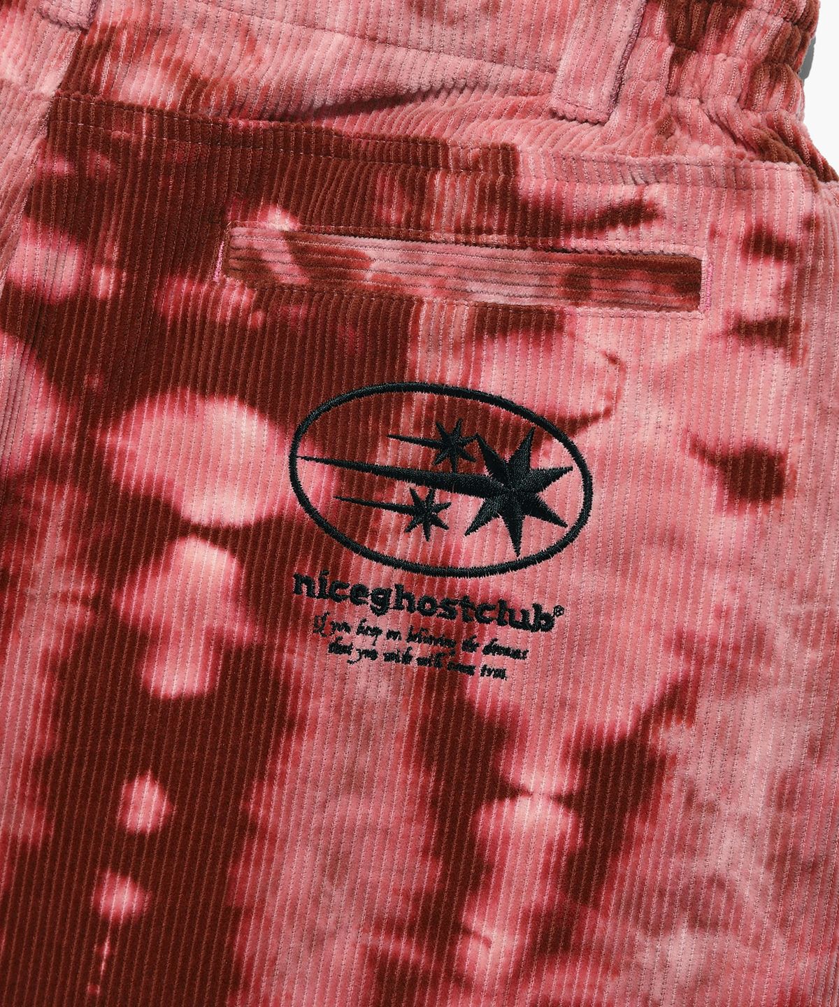 나이스고스트클럽(NICEGHOSTCLUB) BLEACH DYING CORDUROY PANTS_RED(NG2CFUPA12A)