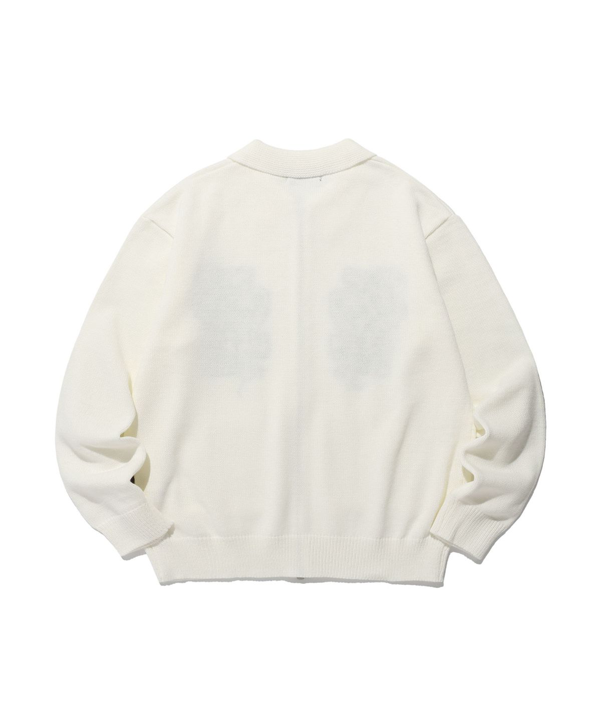나이스고스트클럽(NICEGHOSTCLUB) DANCING SKELETONS ZIP POLO KNIT_WHITE(NG2DFUK680A)