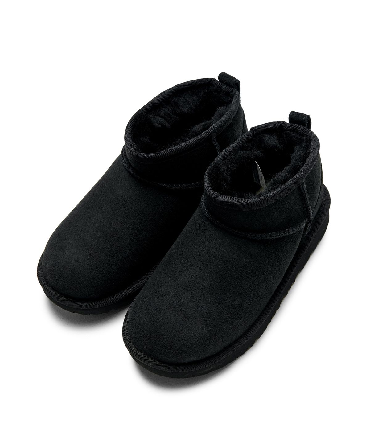 어그 키즈(UGG KIDS) [키즈] 스웨이드 레더 미니 부츠 - 블랙 (클래식 울트라 미니) / 1130750KBLK