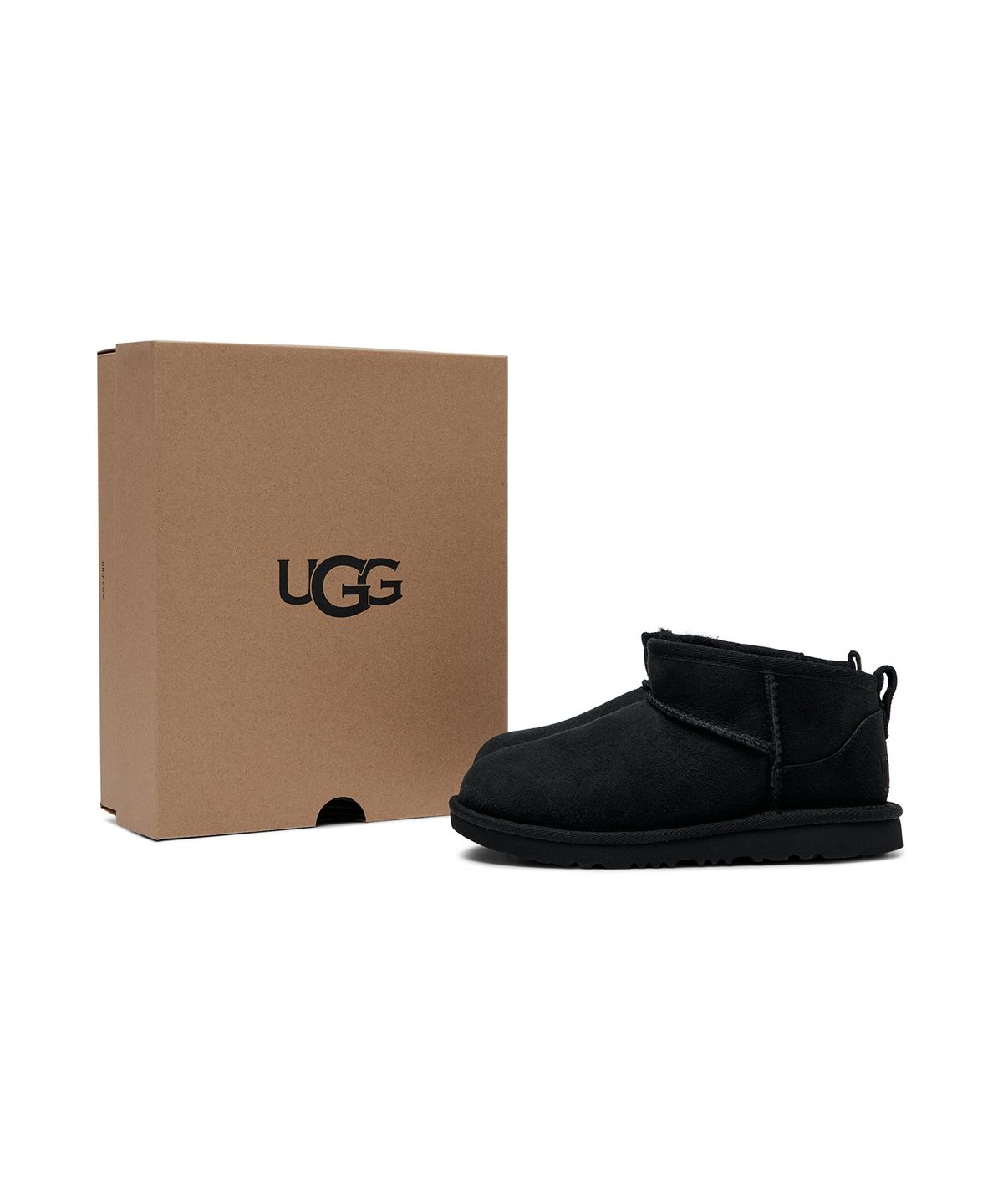 어그 키즈(UGG KIDS) [키즈] 스웨이드 레더 미니 부츠 - 블랙 (클래식 울트라 미니) / 1130750KBLK