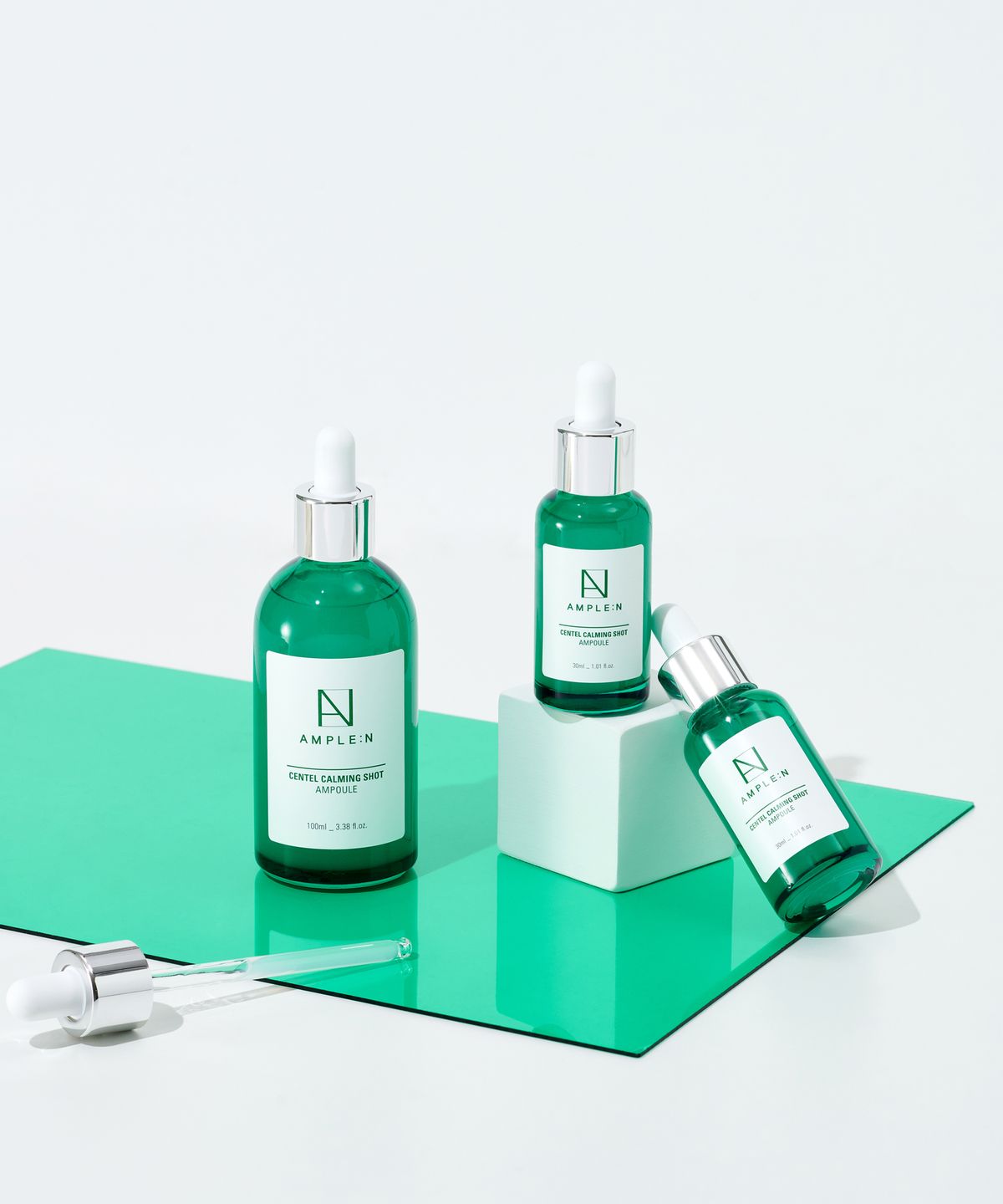 앰플엔(AMPLEN) [트러블진정SET]센텔카밍샷 진정앰플 30ml+아크네샷 여드름 앰플 30ml