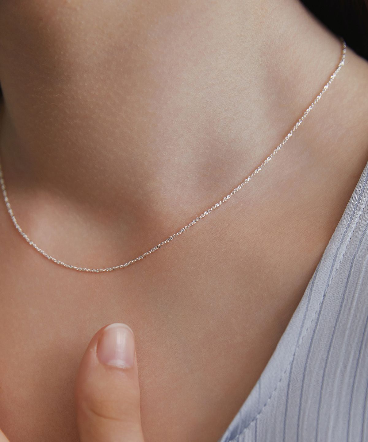 타티아나(TATIANA) (SILVER925) Shine Tinsel Necklace NZ2017