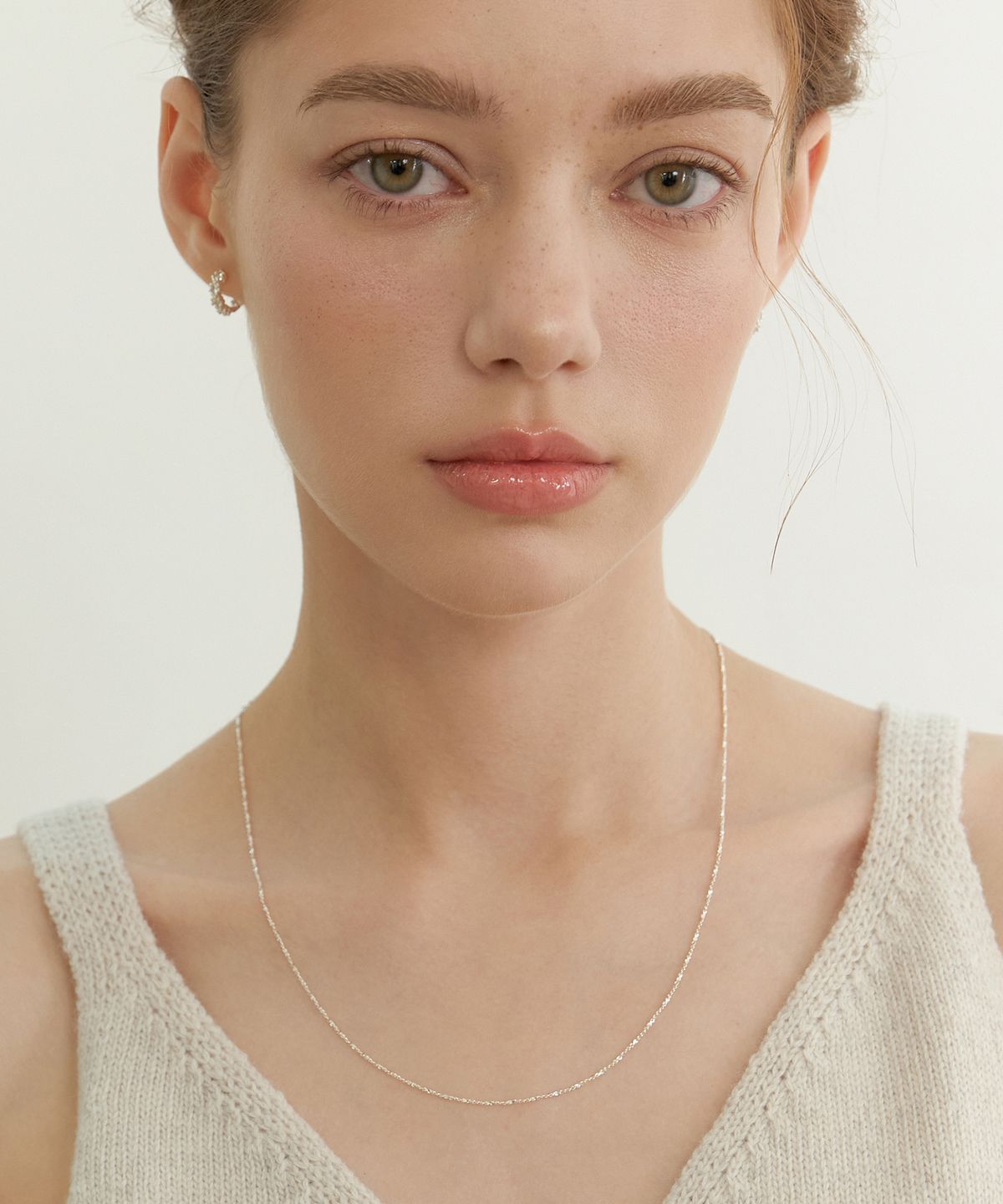 타티아나(TATIANA) (SILVER925) Shine Tinsel Necklace NZ2017