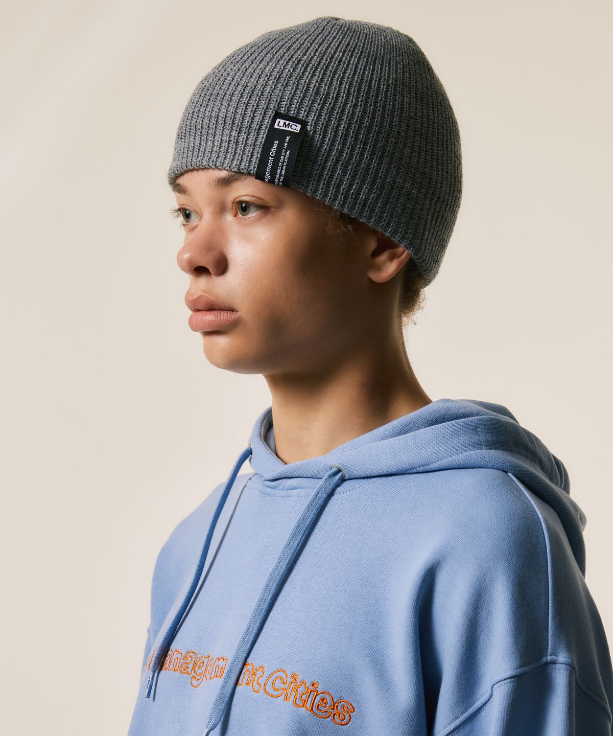 엘엠씨(LMC) LABEL SHORT BEANIE beige