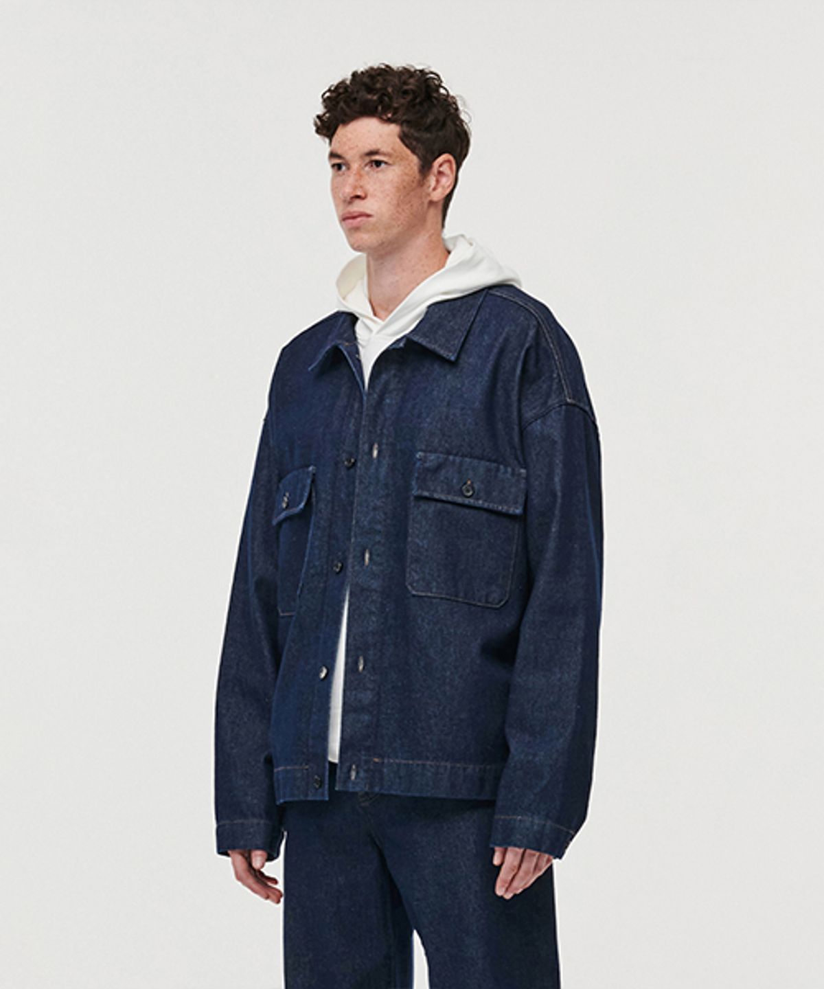 에러스익셉티드(ERRORS EXCEPTED) SH005 포켓 데님셔츠 (One Washed)