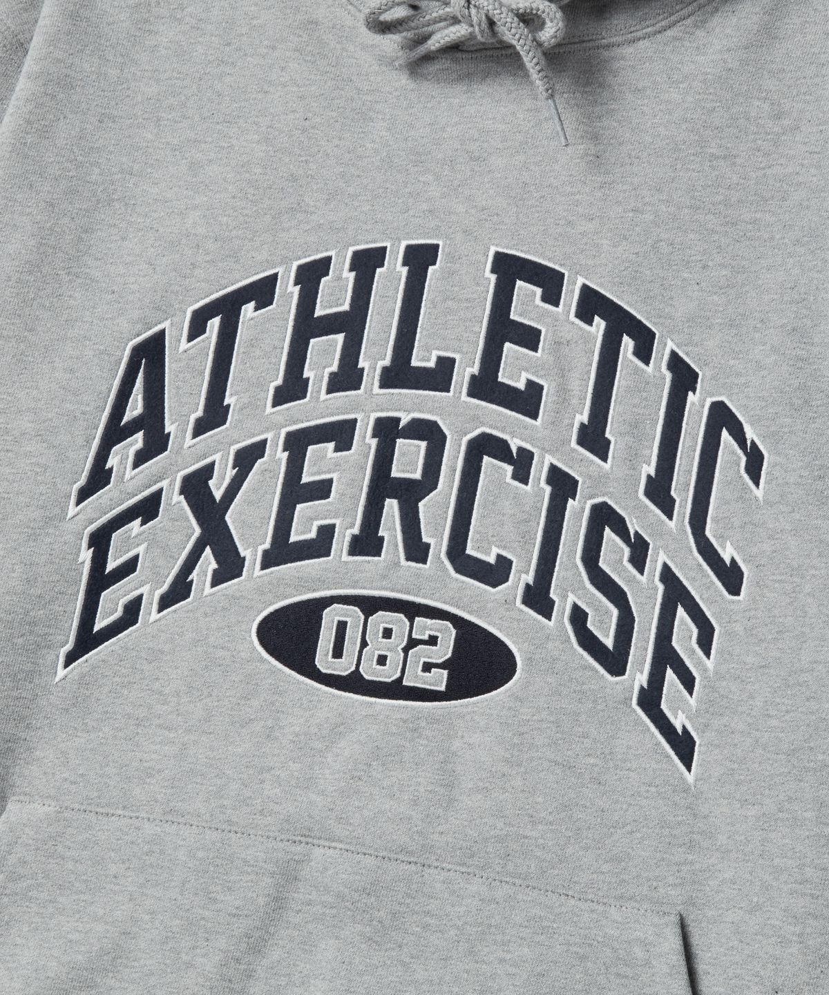 엑서사이즈(EXERCISE) DOUBLE ARCH LOGO HOODIE_GRAY