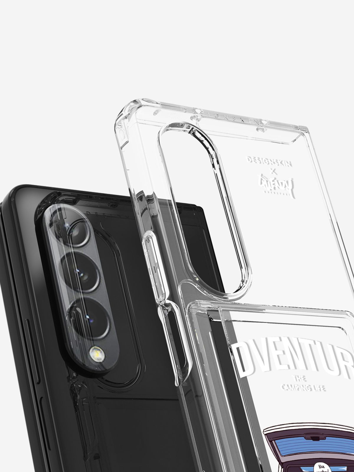 디자인스킨(DESIGNSKIN) 갤럭시Z폴드4 피닉스 프로 카드슬롯 그래픽 케이스-퀸지 어드벤쳐