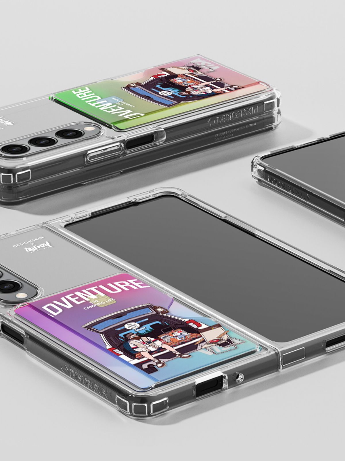 디자인스킨(DESIGNSKIN) 갤럭시Z폴드4 피닉스 프로 카드슬롯 그래픽 케이스-퀸지 어드벤쳐